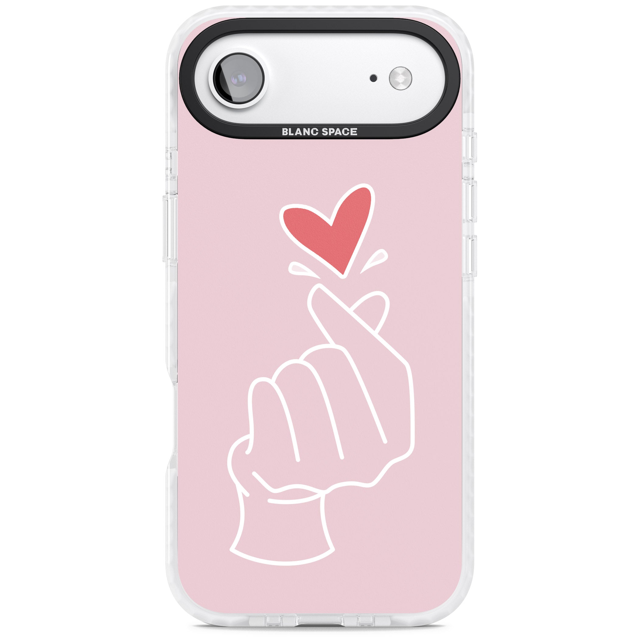 Pink Heart Hand iPhone 17 Air Impact Clear Phone Case
