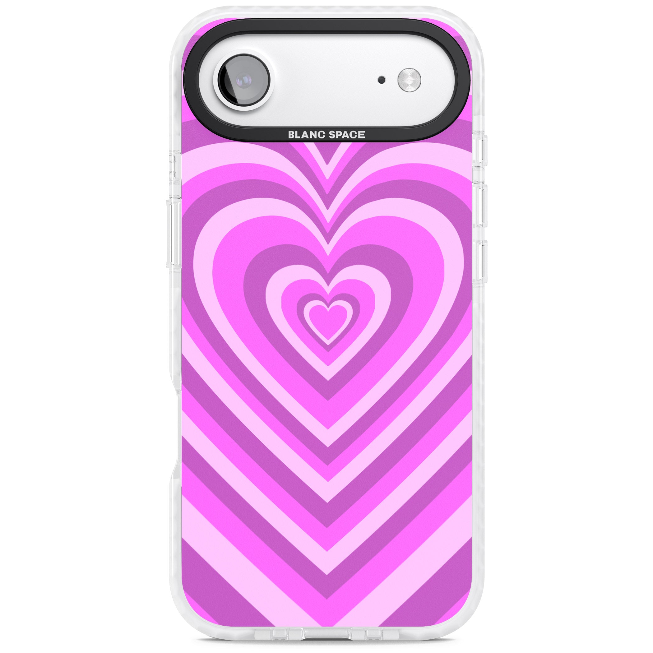 Pink Heart Illusion iPhone 17 Air Impact Clear Phone Case