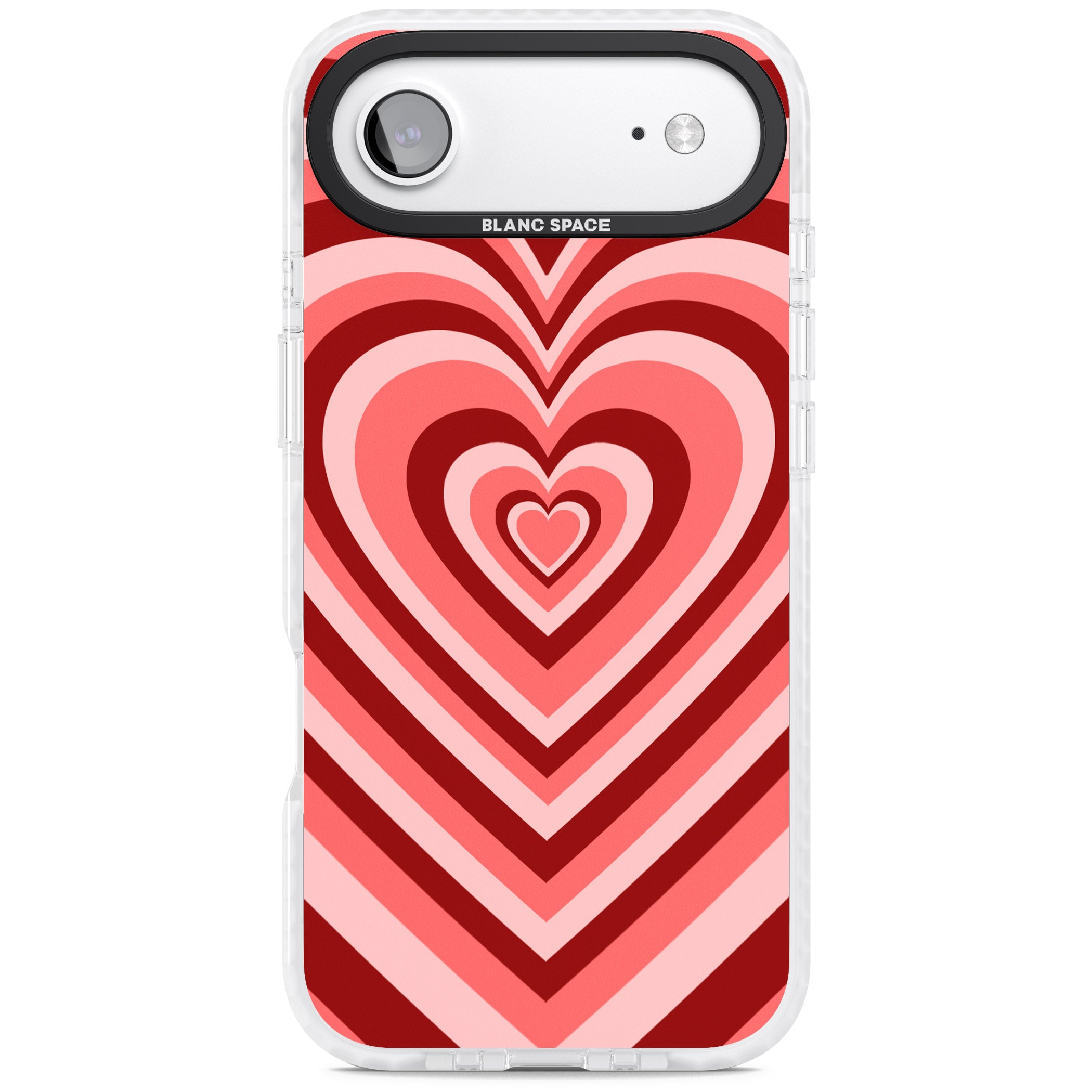Red Heart Illusion iPhone 17 Air Impact Clear Phone Case
