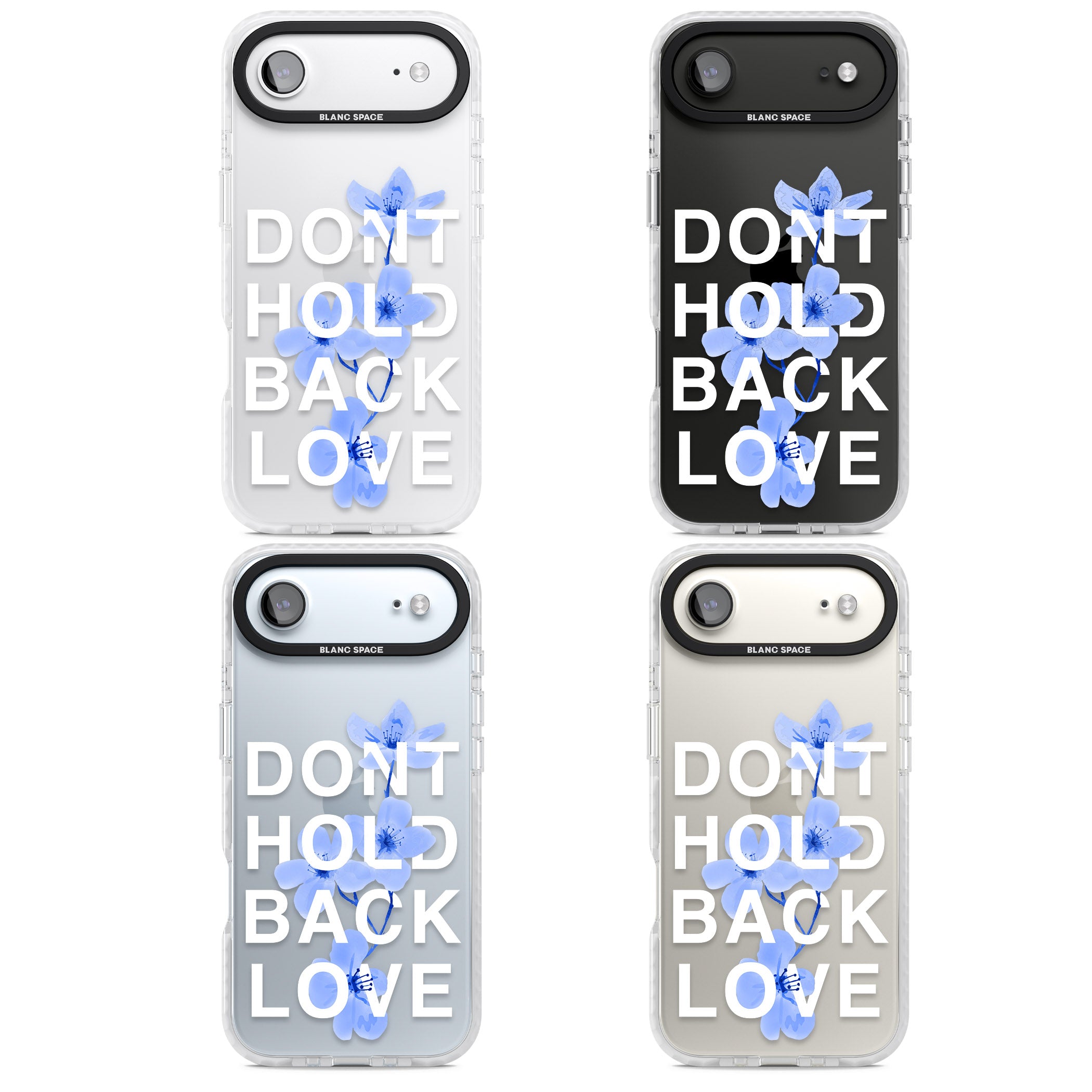 Don'T Hold Back Love Blue & White iPhone 17 Air Impact Clear Phone Case APT Impact Protection