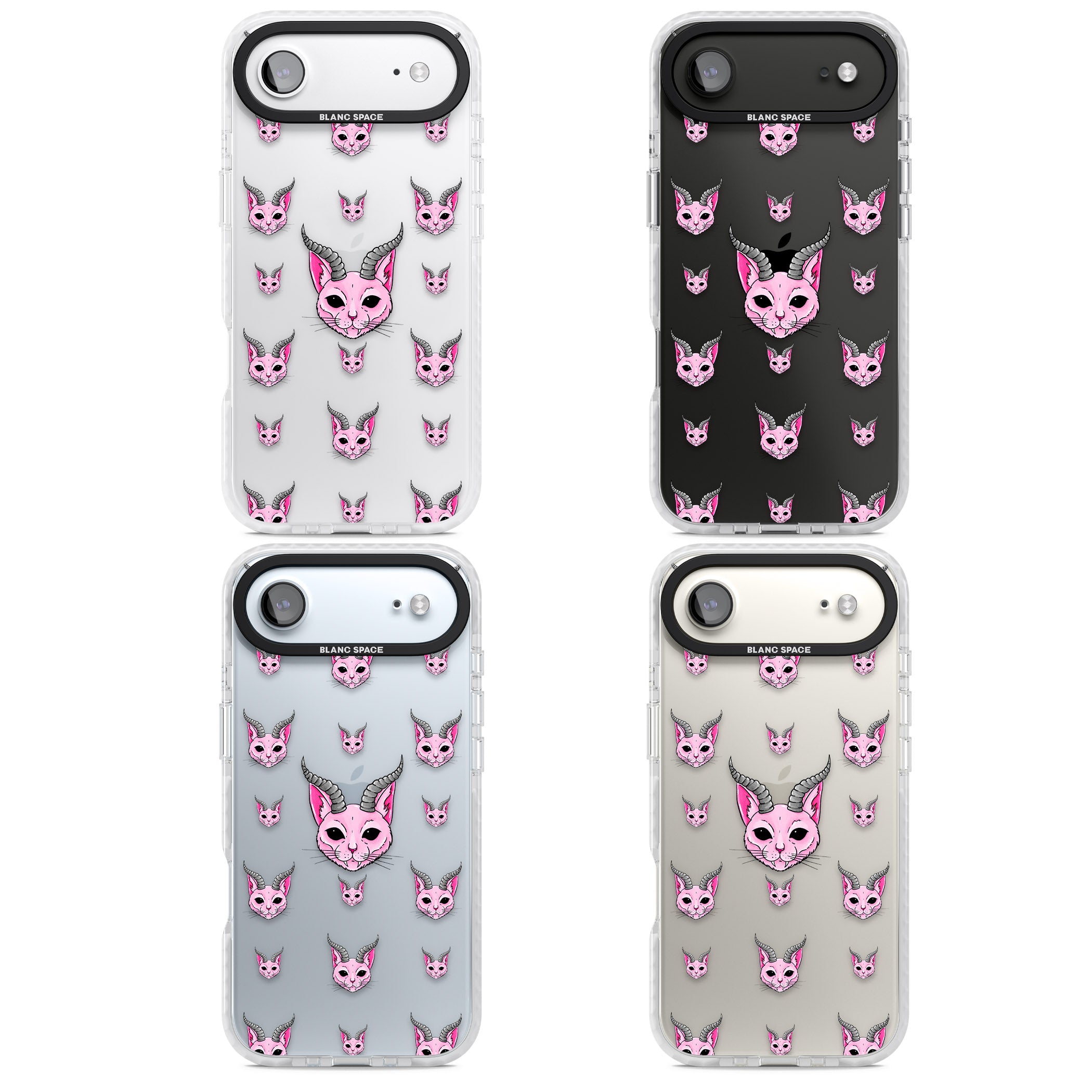 Demon Cat Pattern iPhone 17 Air Impact Clear Phone Case APT Impact Protection