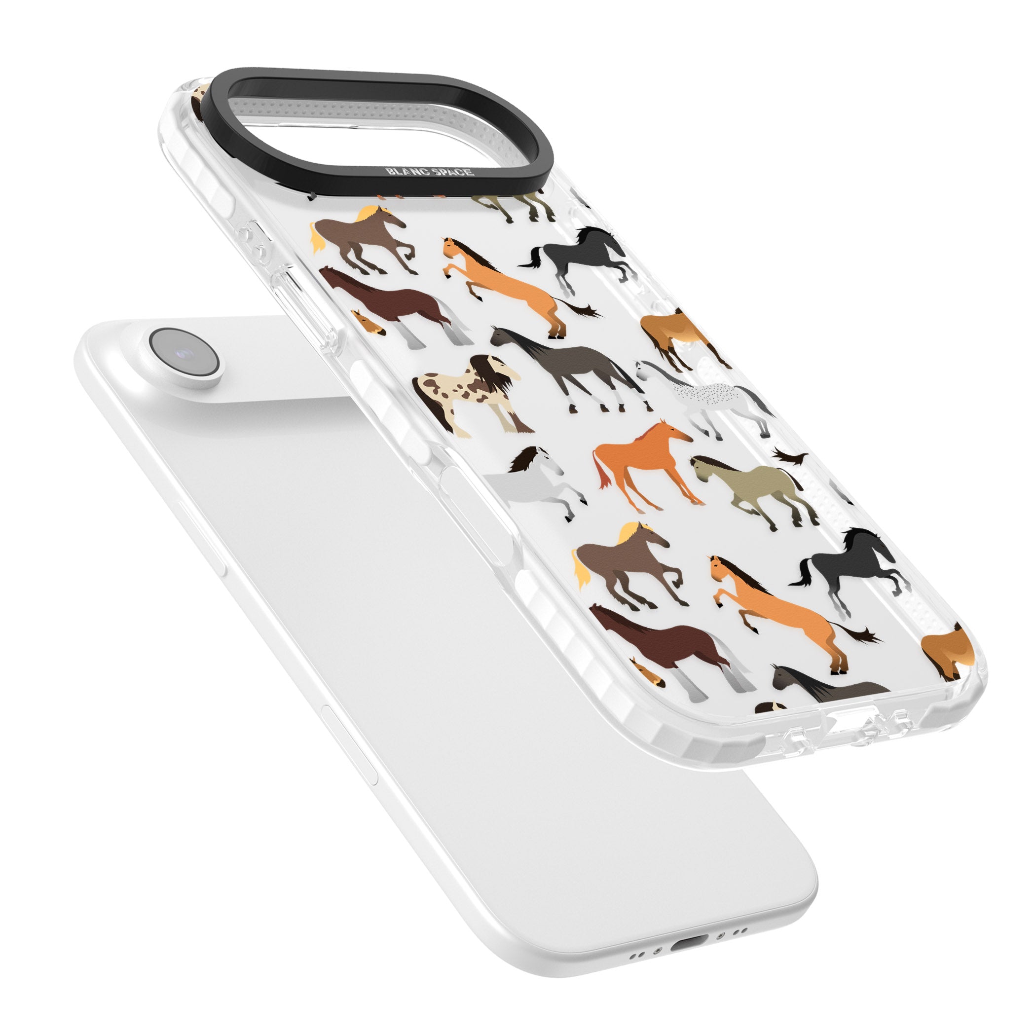 Horse Pattern iPhone 17 Air Impact Clear Phone Case Colours