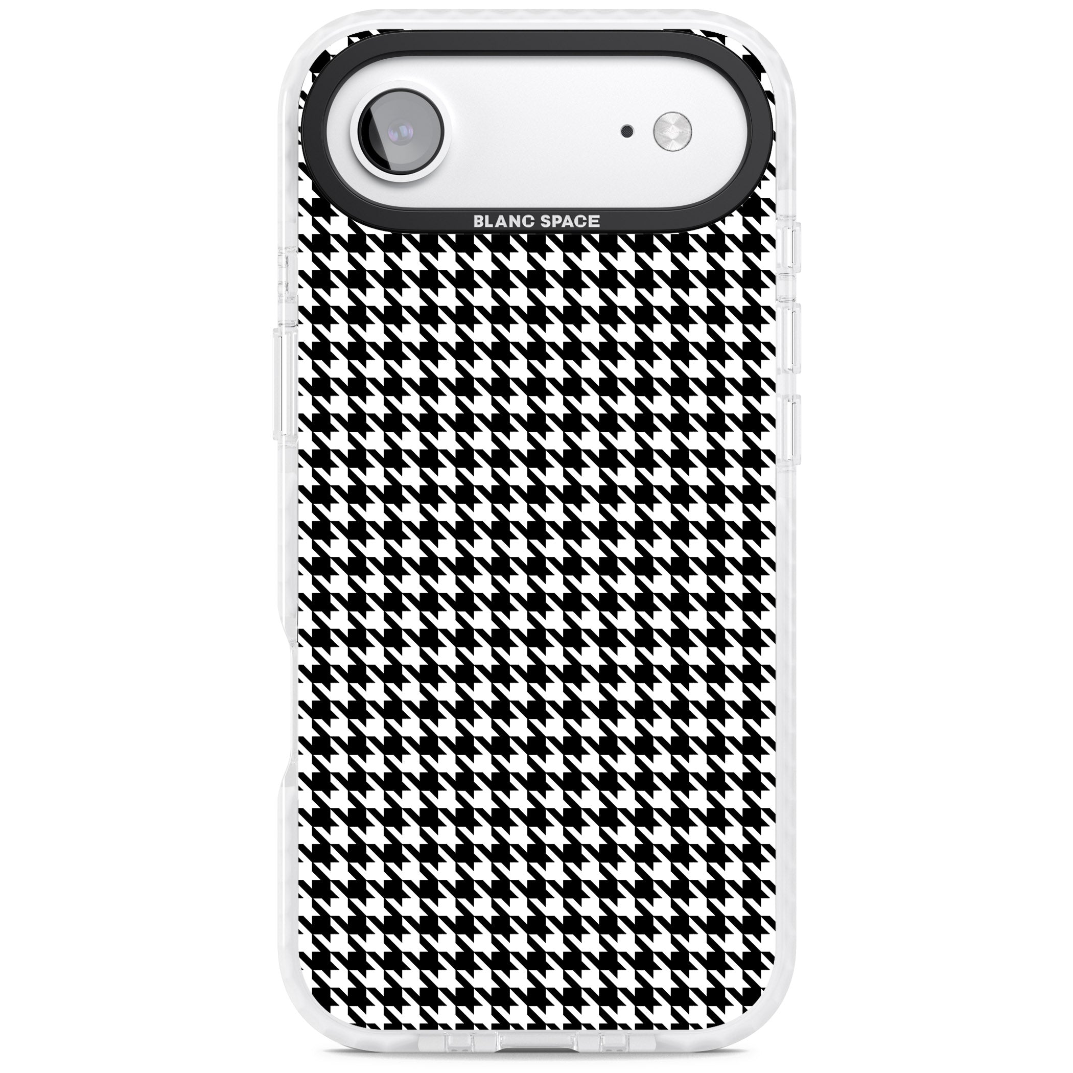 Black Houndstooth Pattern iPhone 17 Air Impact Clear Phone Case
