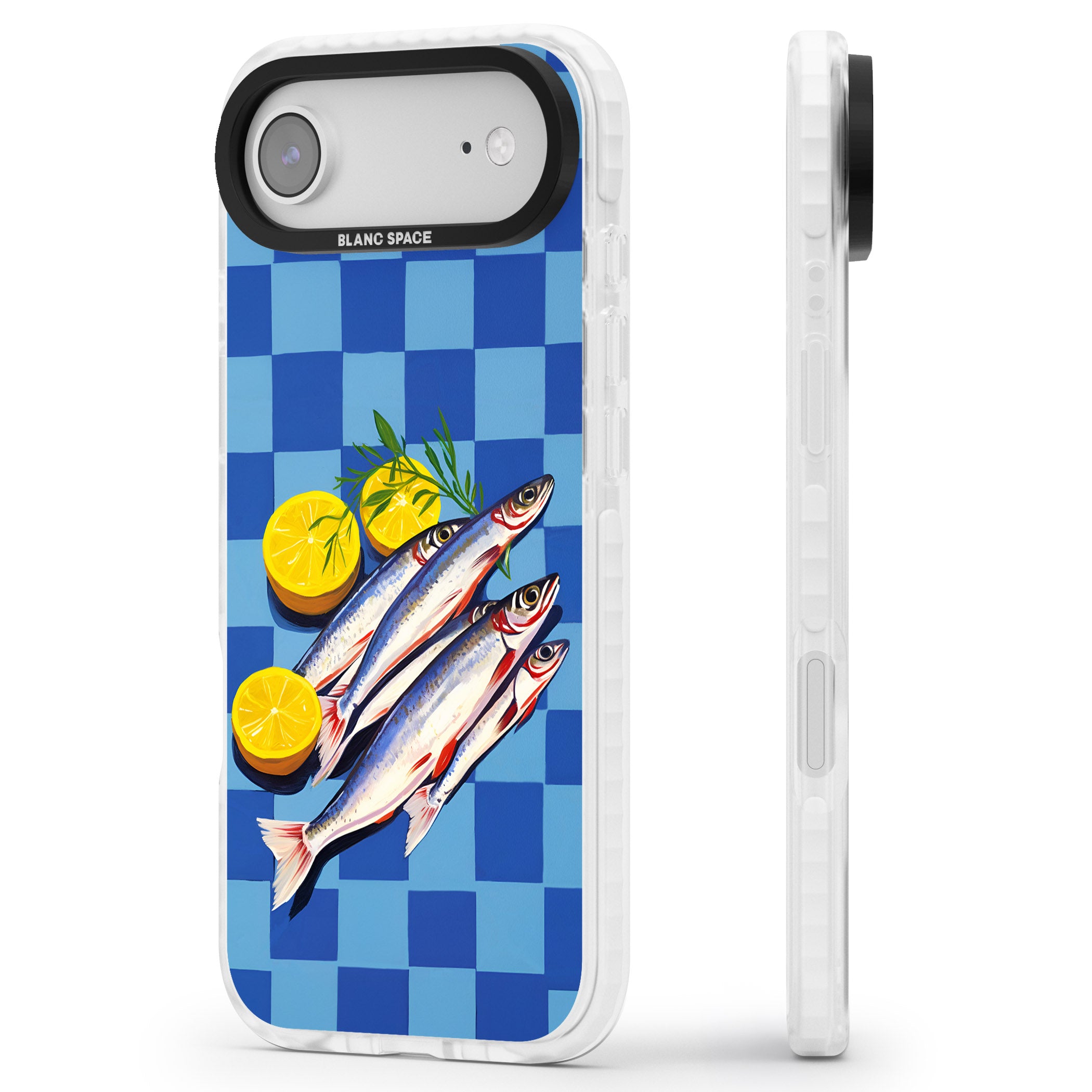 Fish & Lemons iPhone 17 Air Impact Clear Phone Case Side Profile