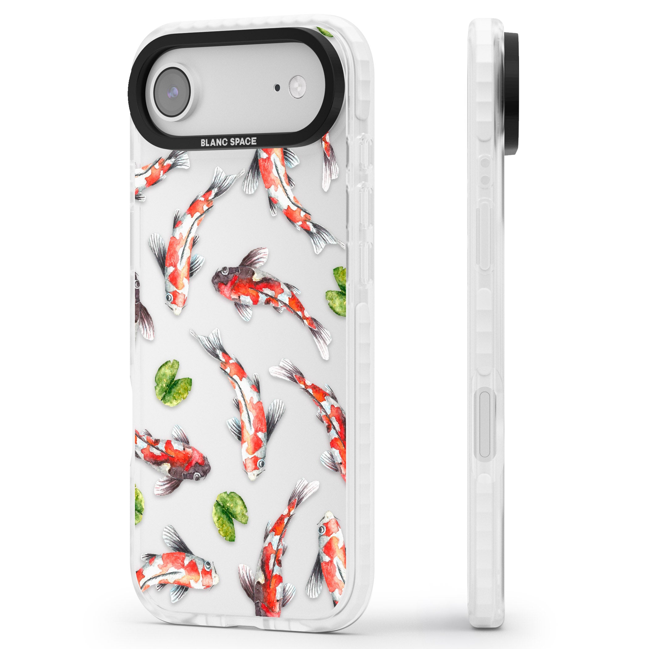 Koi Fish Watercolour iPhone 17 Air Impact Clear Phone Case Side Profile