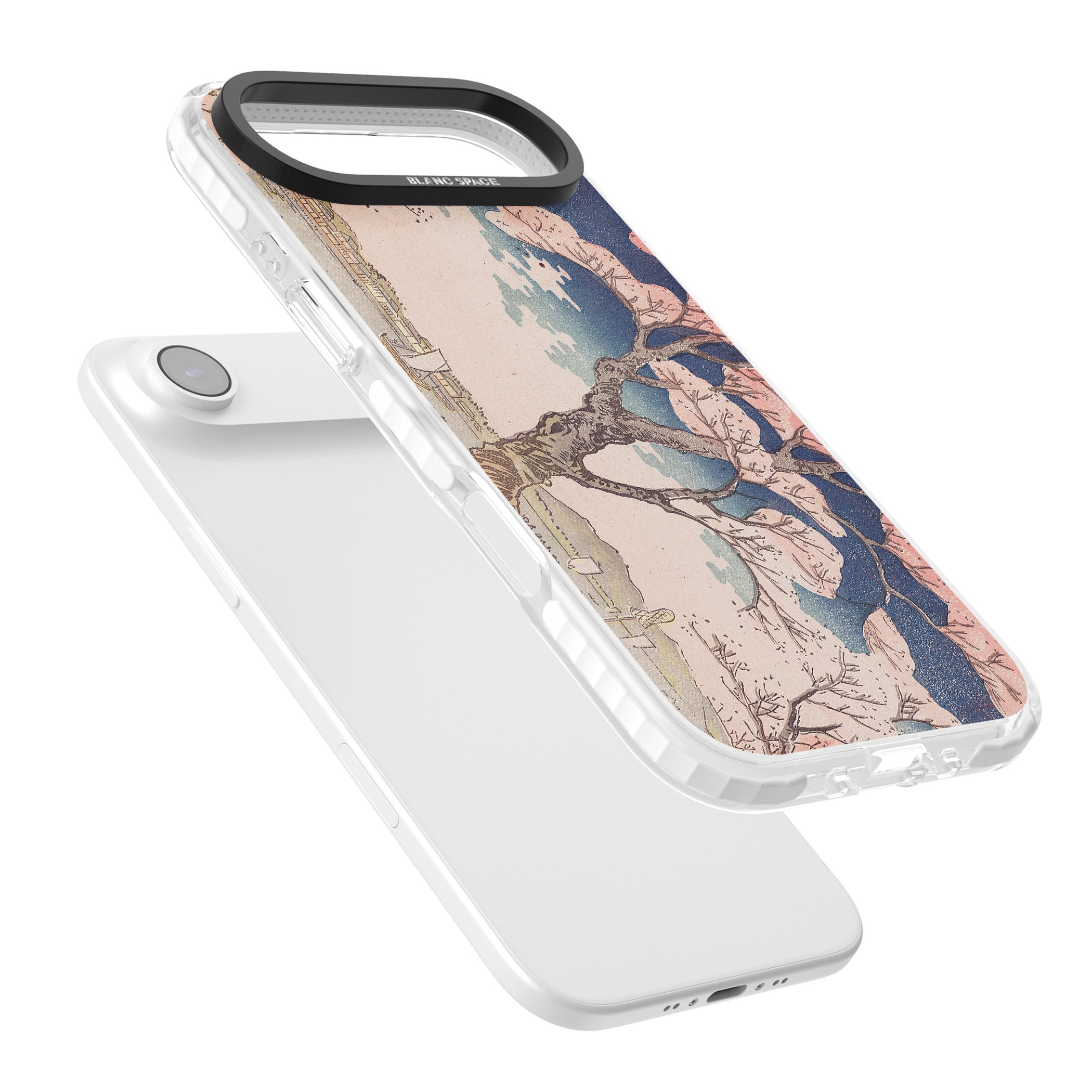 Vintage Japanese Illustrations Cherry Tree iPhone 17 Air Impact Clear Phone Case Colours