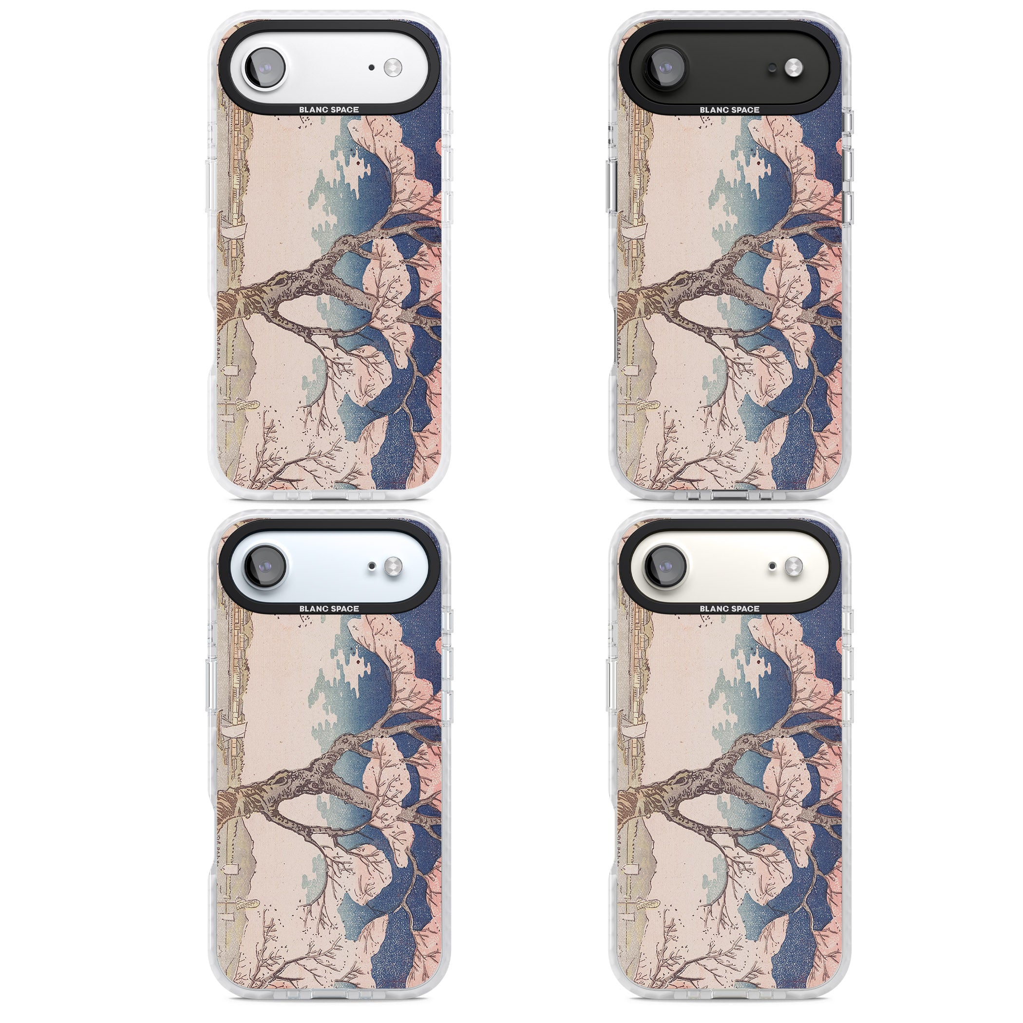 Vintage Japanese Illustrations Cherry Tree iPhone 17 Air Impact Clear Phone Case APT Impact Protection