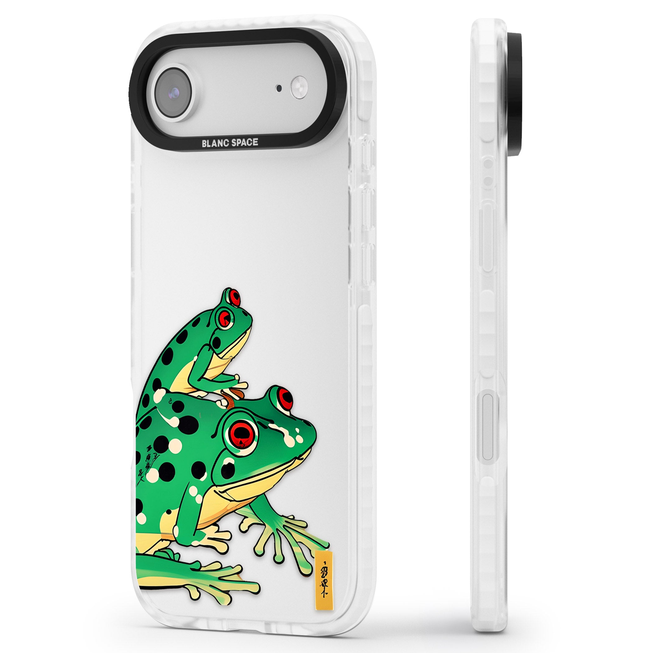 Matsumoto Hoji Frog Green iPhone 17 Air Impact Clear Phone Case Side Profile