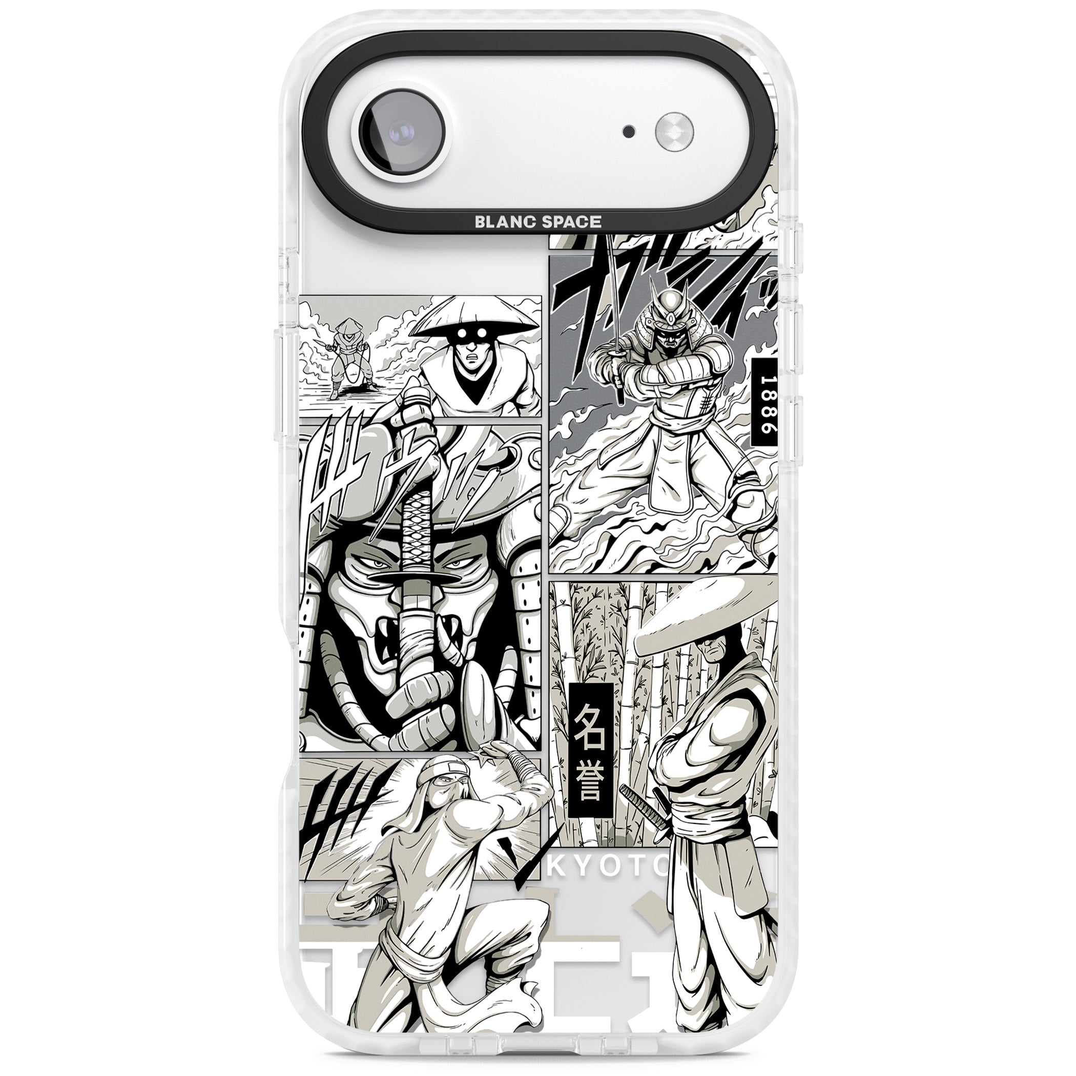 Greyscale Anime Comic iPhone 17 Air Impact Clear Phone Case