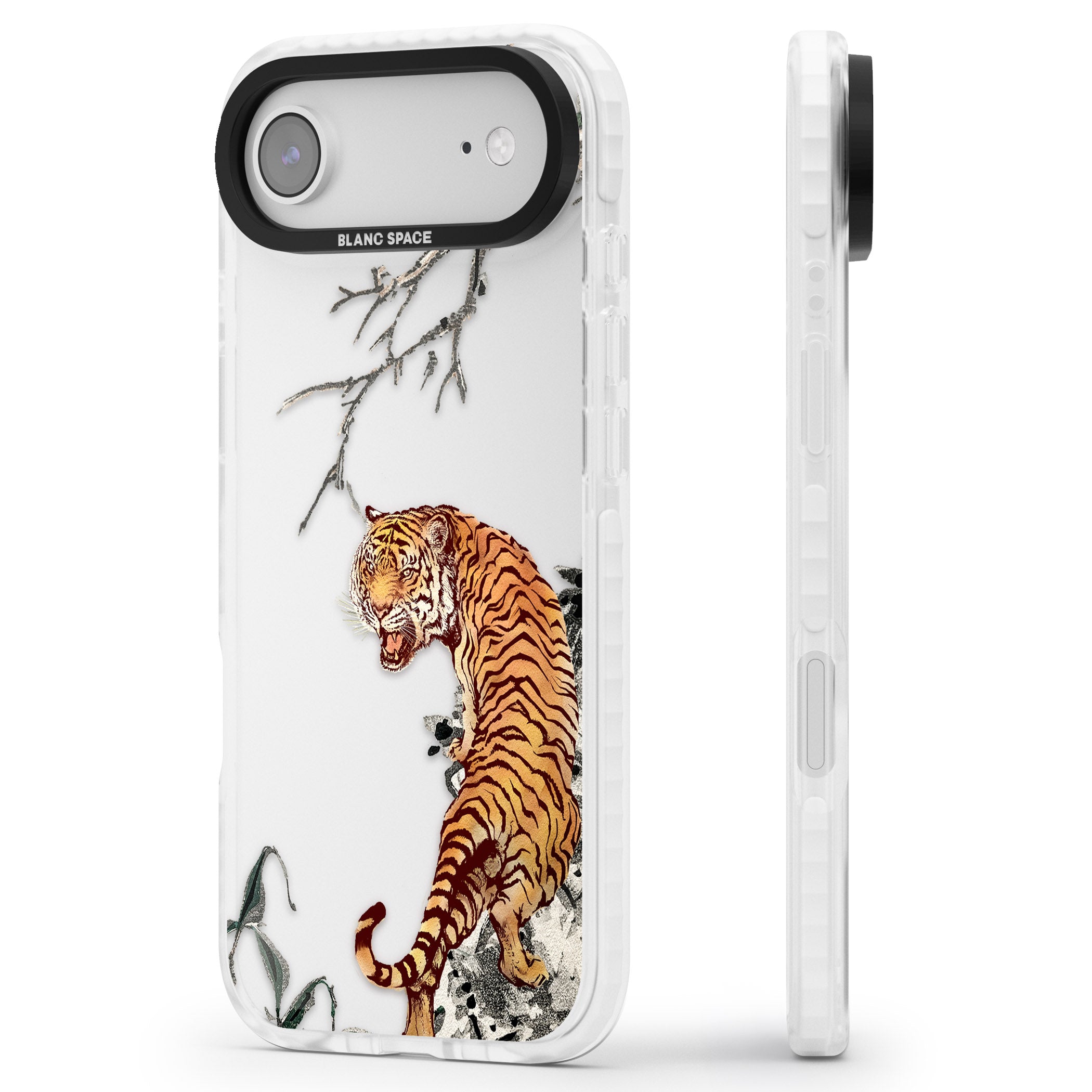 Roaring Tiger iPhone 17 Air Impact Clear Phone Case Side Profile