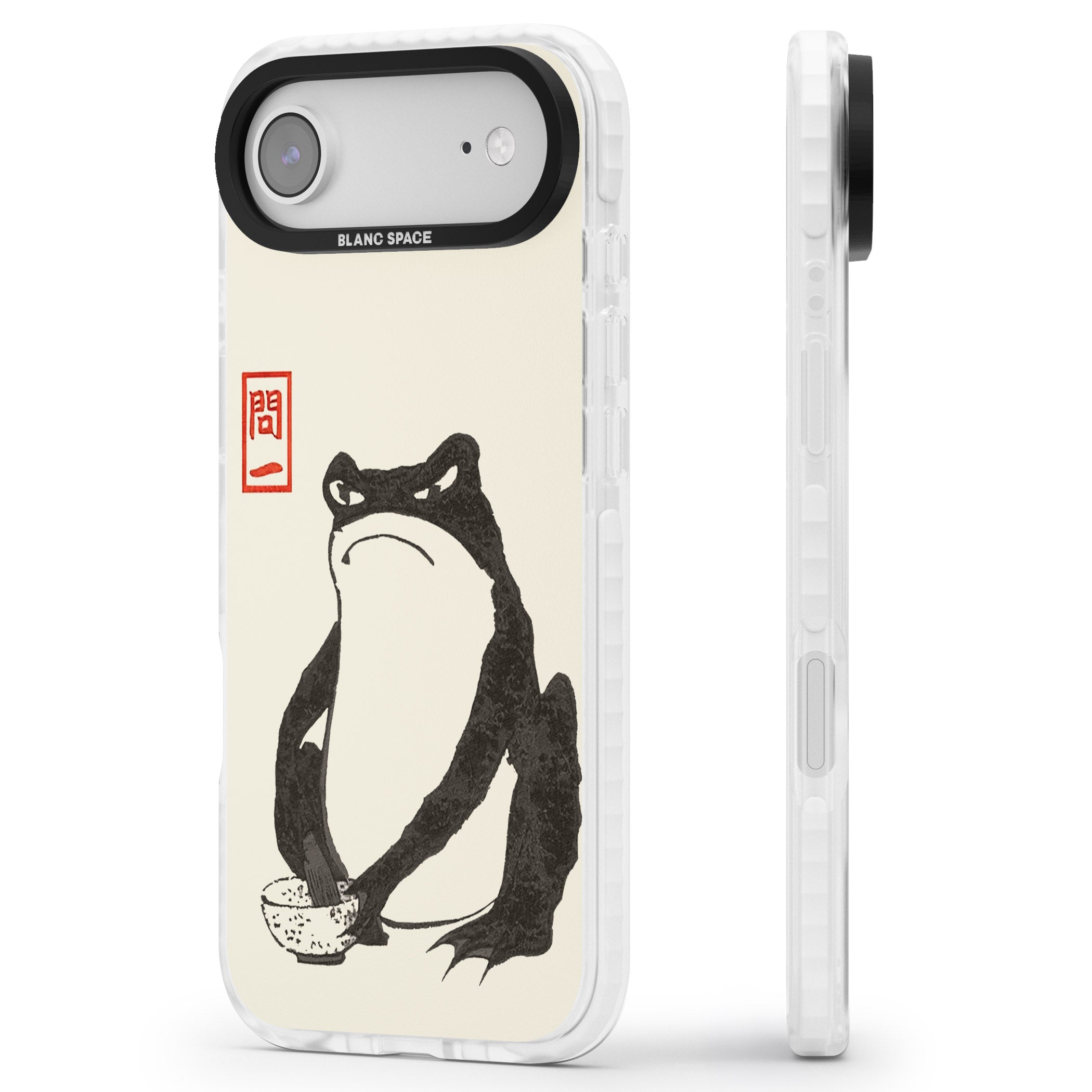 Matsumoto Hoji Grumpy Toad iPhone 17 Air Impact Clear Phone Case Side Profile