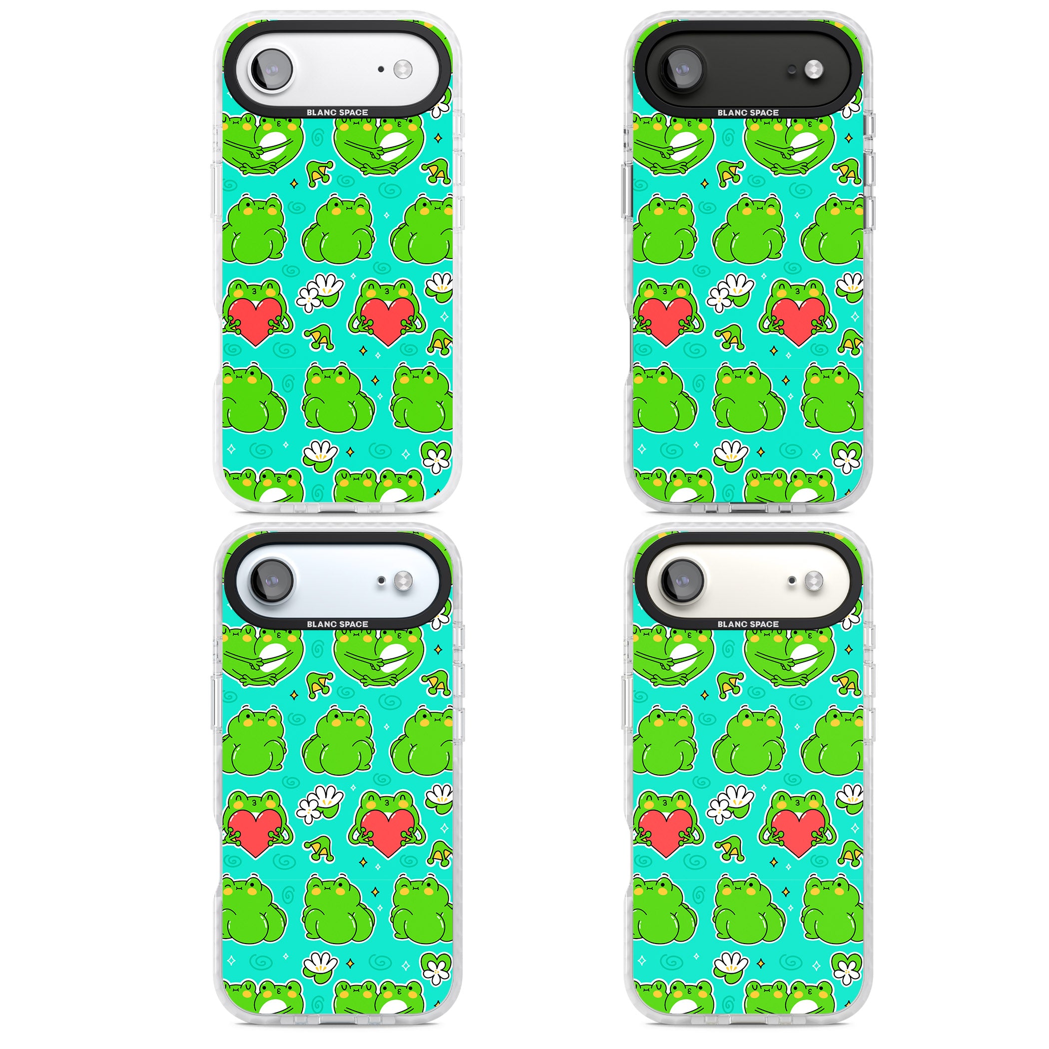 Frog Booty Kawaii Pattern iPhone 17 Air Impact Clear Phone Case APT Impact Protection
