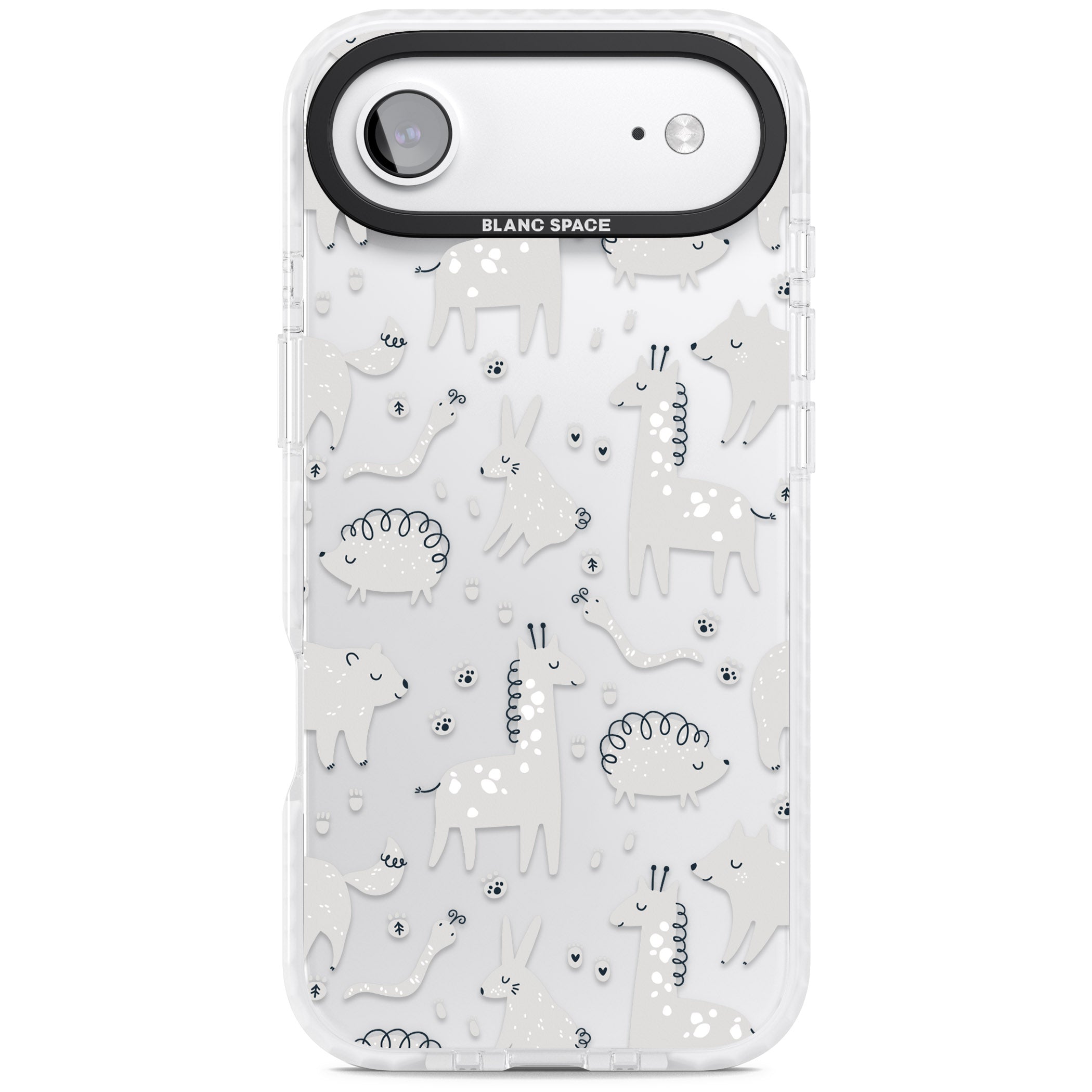 Monochrome Animal Party iPhone 17 Air Impact Clear Phone Case