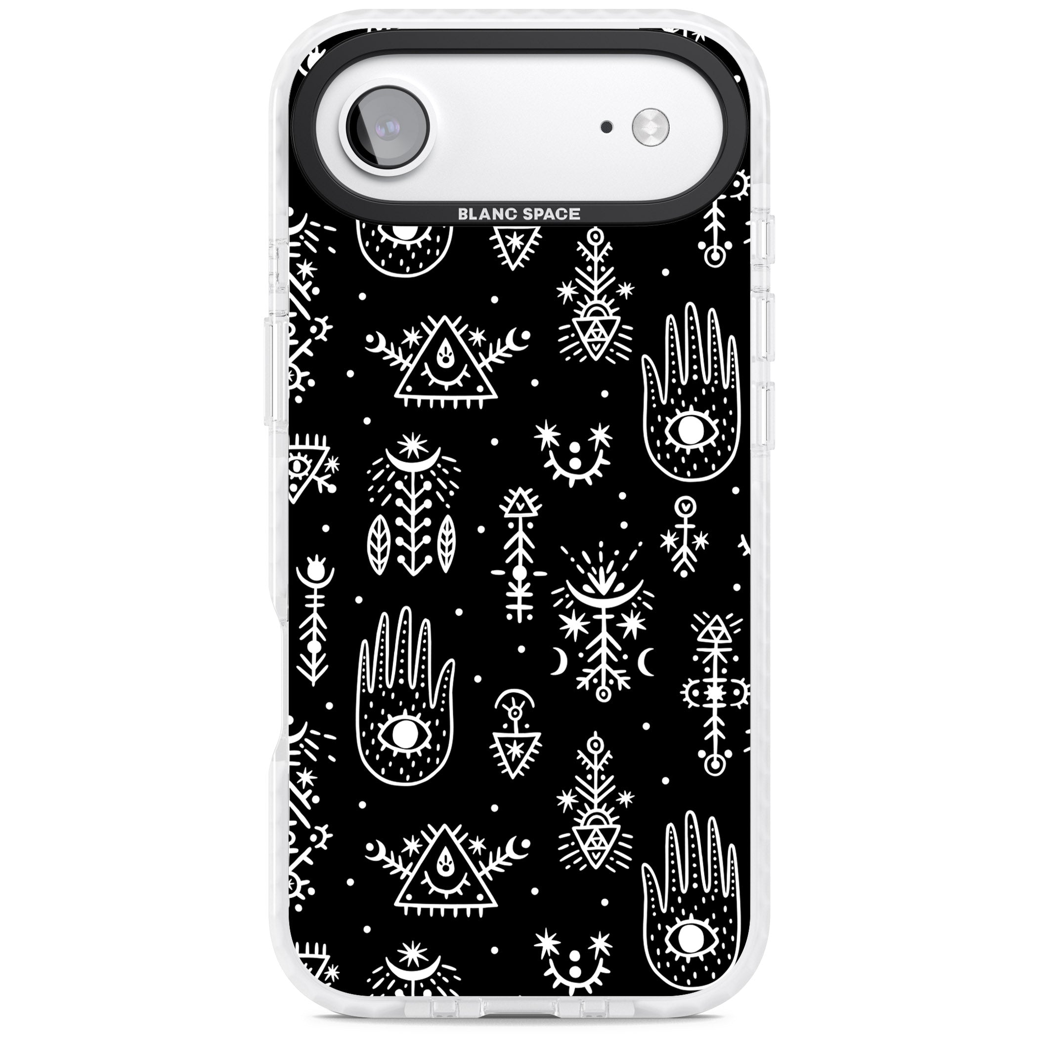 Tribal Symbols Black iPhone 17 Air Impact Clear Phone Case