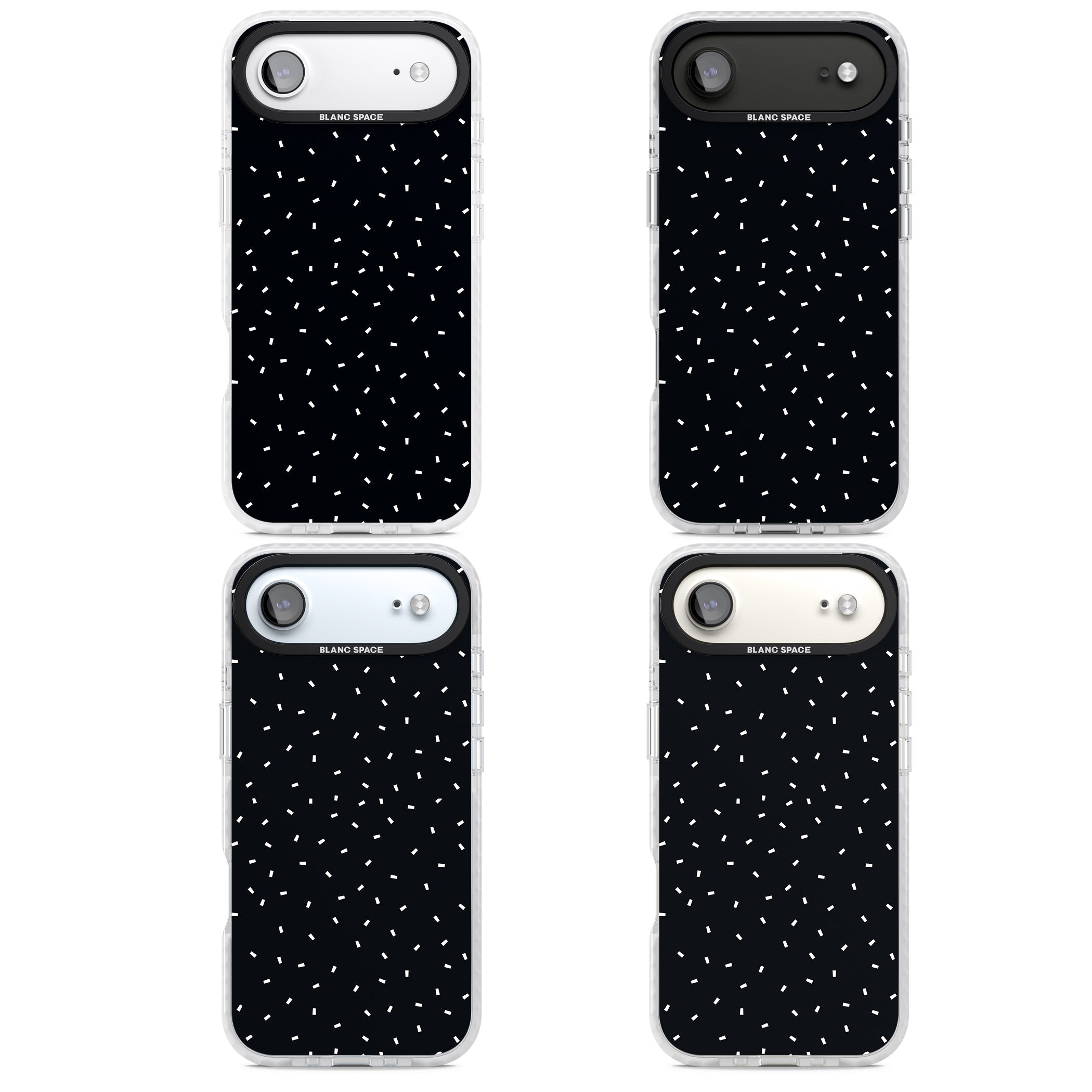 Confetti (Black) iPhone 17 Air Impact Clear Phone Case APT Impact Protection