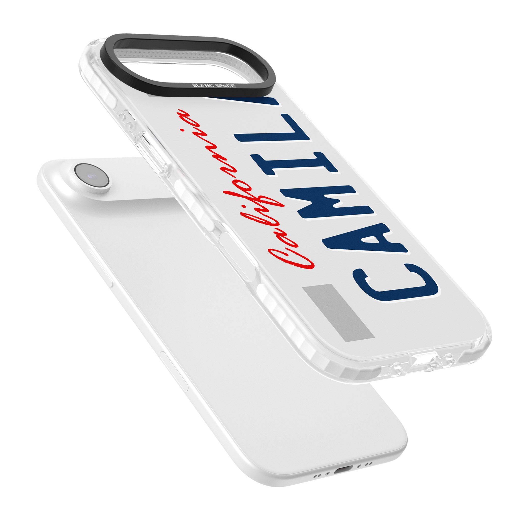 Personalised California License Plate iPhone 17 Air Impact Clear Phone Case Colours
