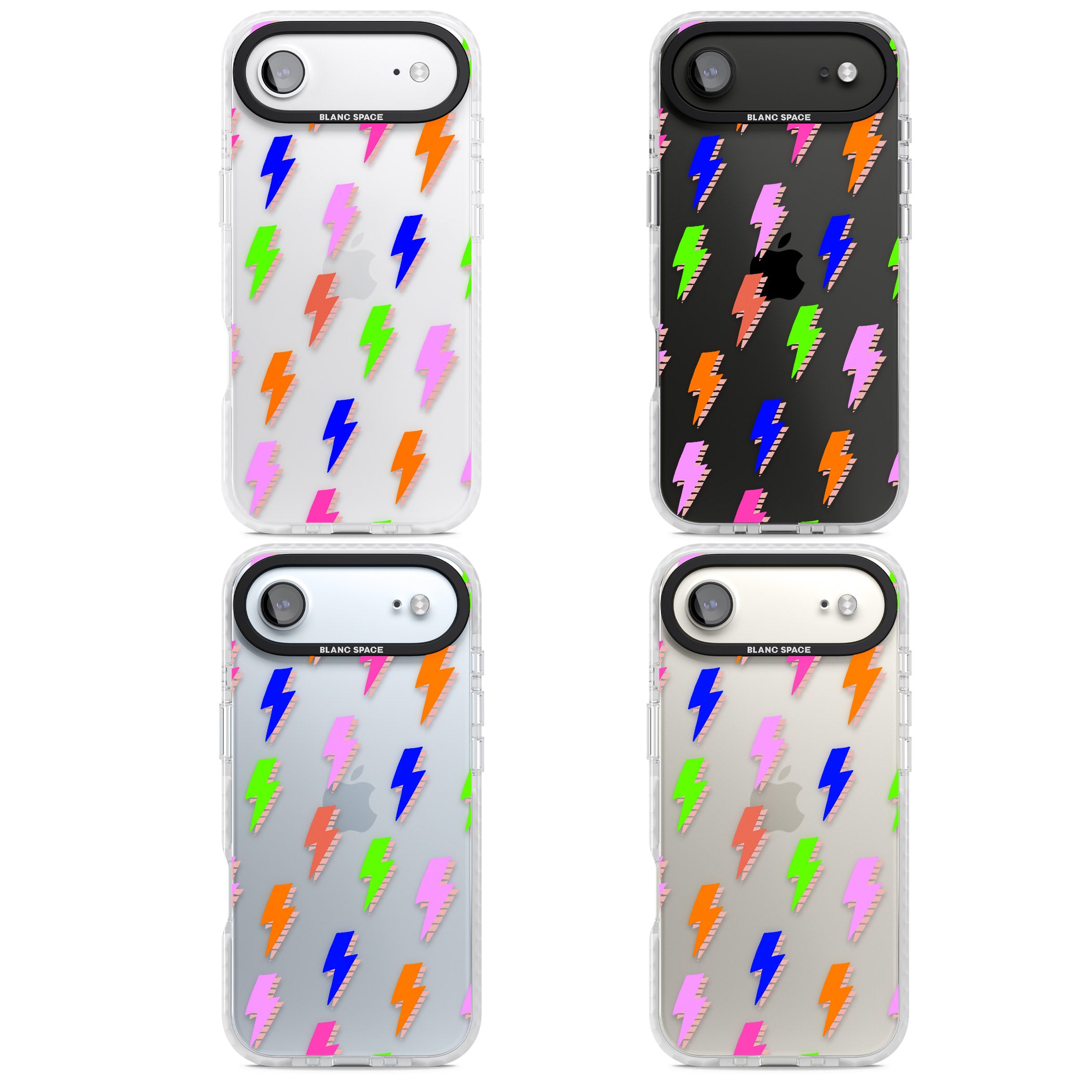 Rainbow Pop Lightning iPhone 17 Air Impact Clear Phone Case APT Impact Protection