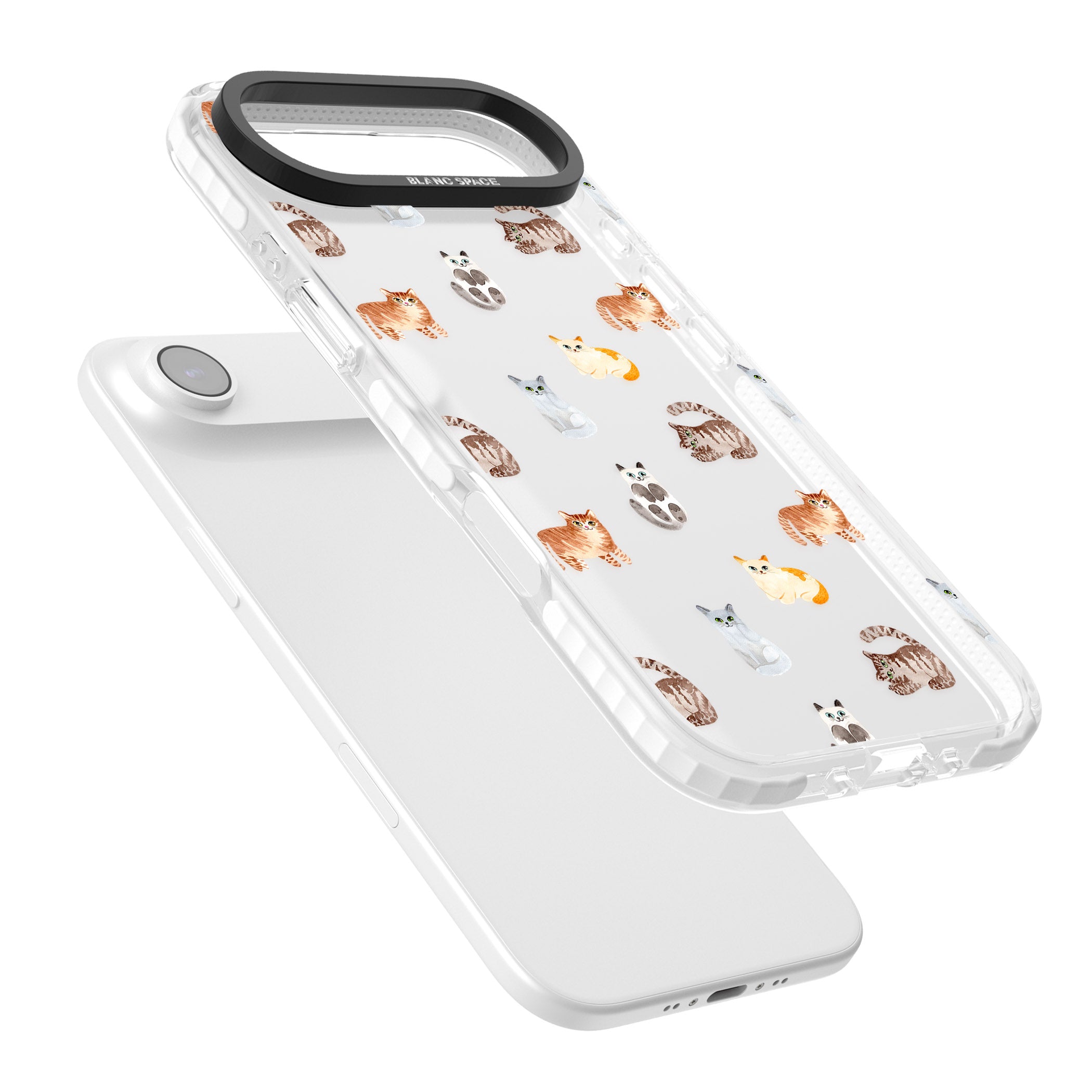 Cute Cat Pattern Classic iPhone 17 Air Impact Clear Phone Case Colours