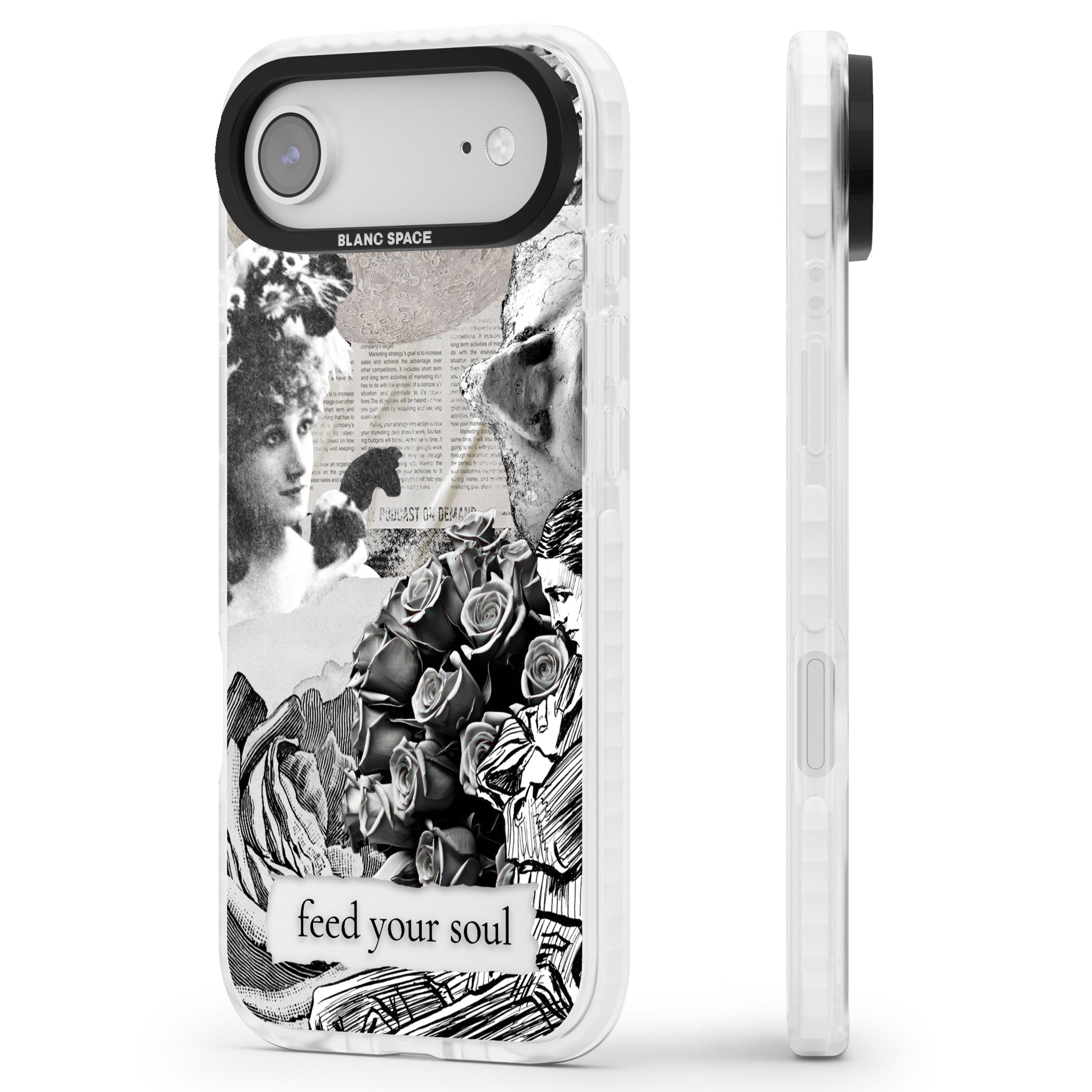 Feed Your Soul iPhone 17 Air Impact Pro Clear Phone Case Side Profile
