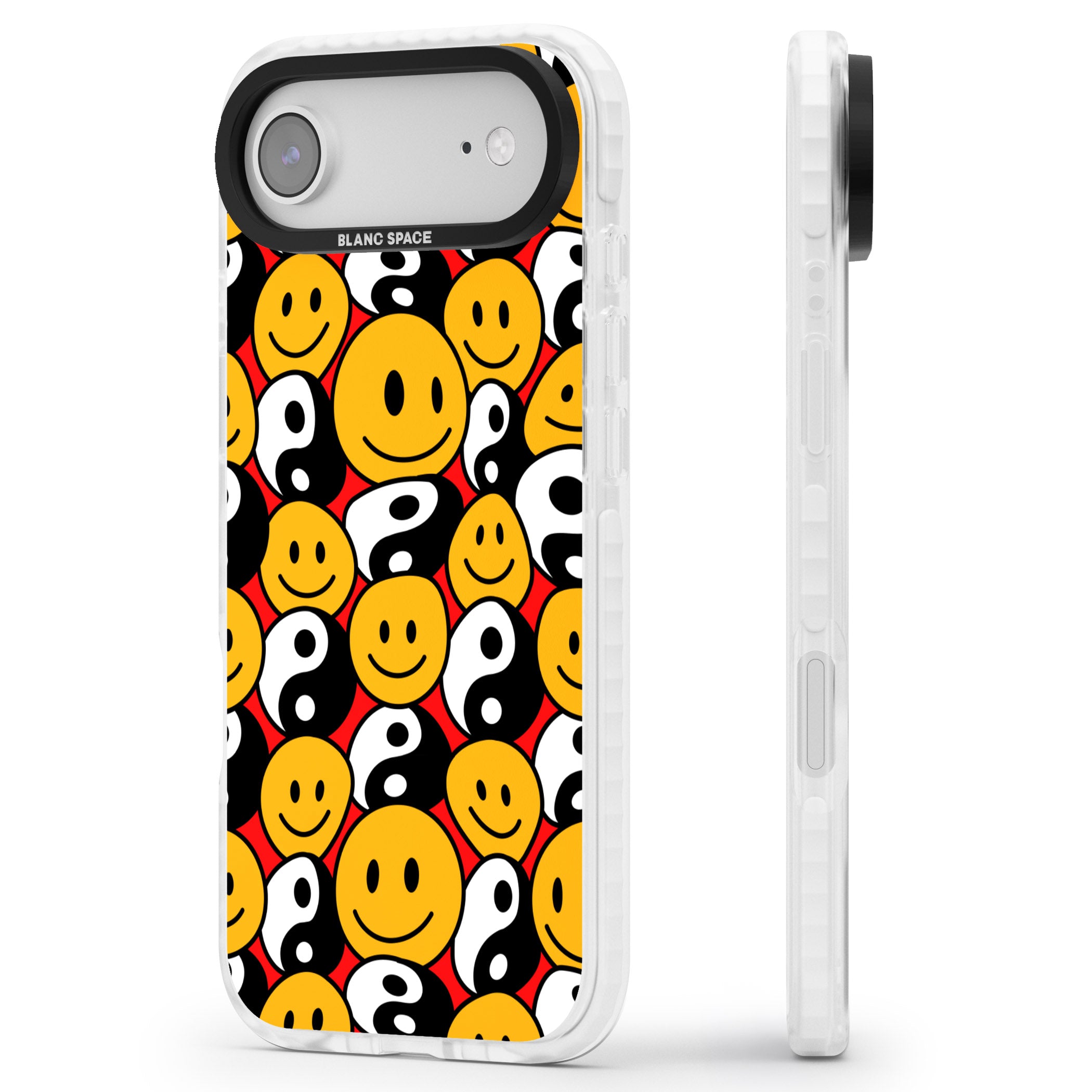 Yin Yang & Faces iPhone 17 Air Impact Pro Clear Phone Case Side Profile