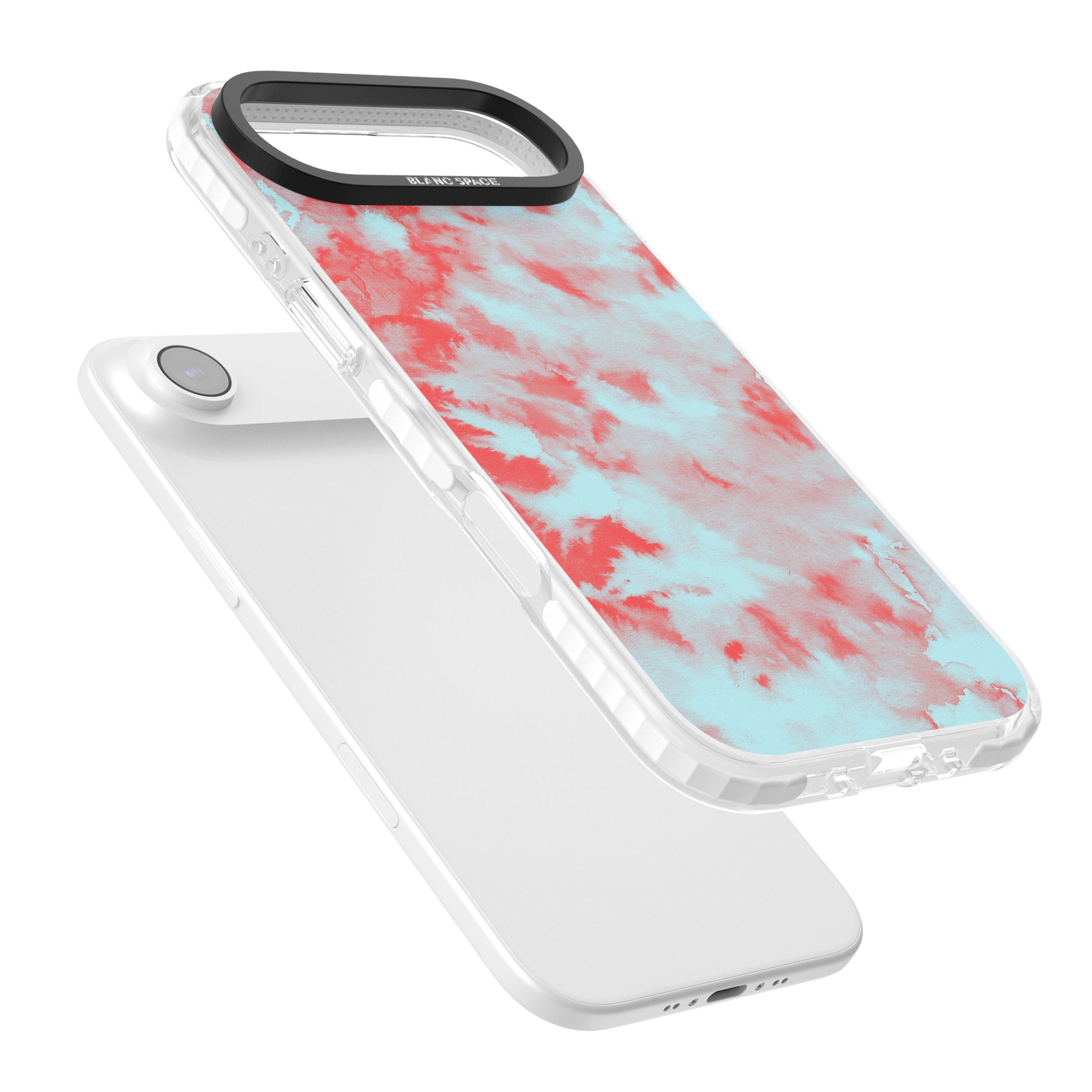 Red & Blue Acid Cloud iPhone 17 Air Impact Pro Clear Phone Case Colours