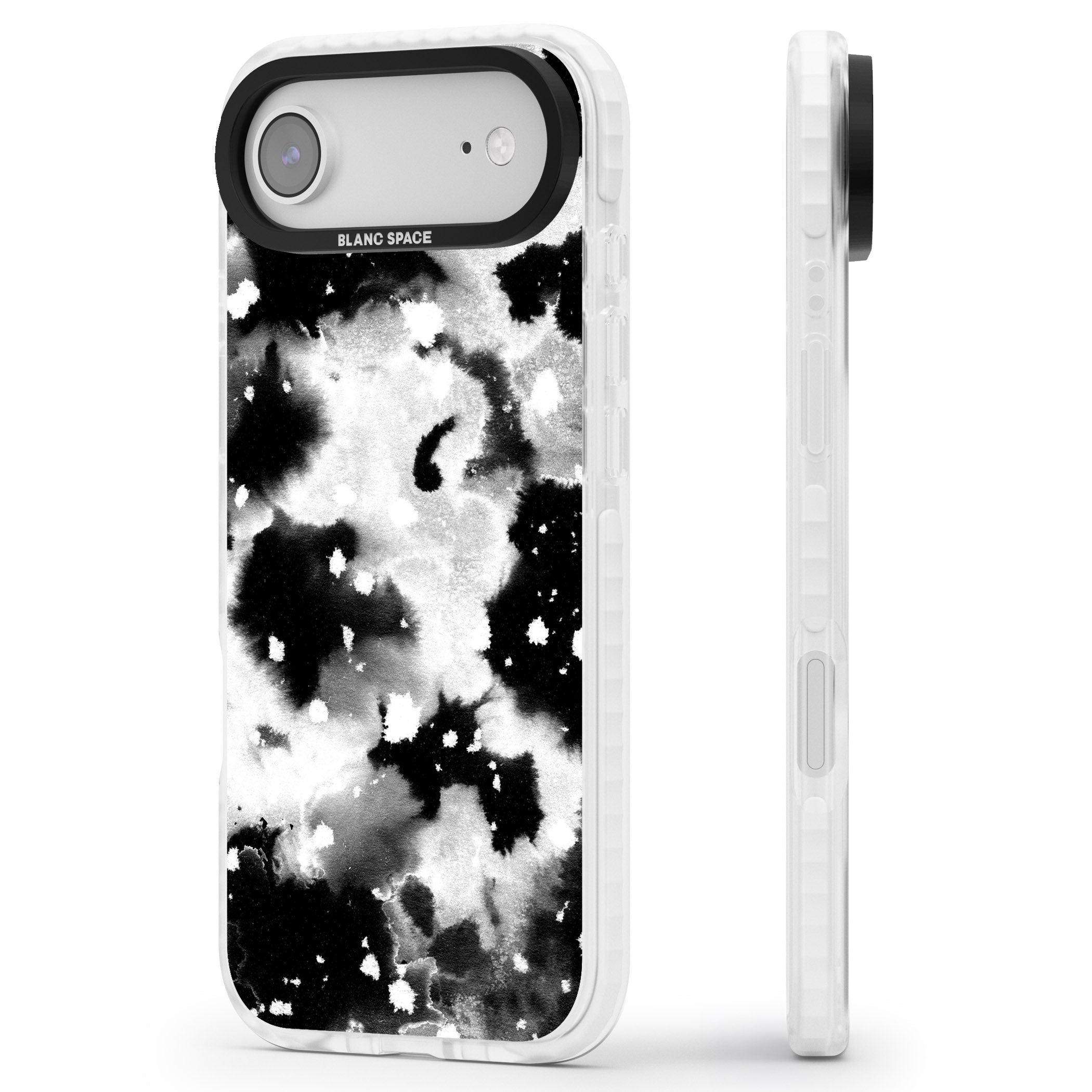 Acid Wash Ink Cloud iPhone 17 Air Impact Pro Clear Phone Case Side Profile