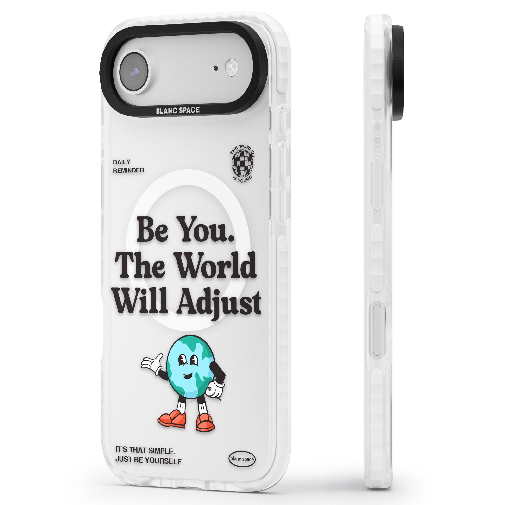Be You The World Will Adjust iPhone 17 Air Impact Pro Clear Phone Case Side Profile