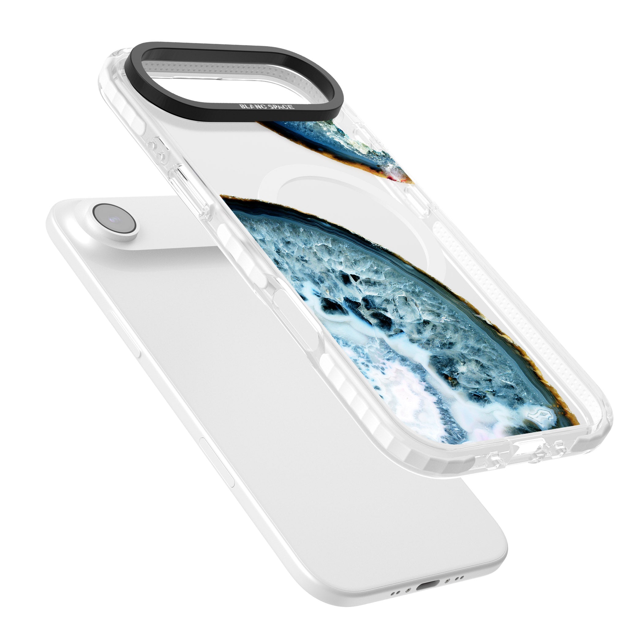 Blue Agate Slice iPhone 17 Air Impact Pro Clear Phone Case Colours
