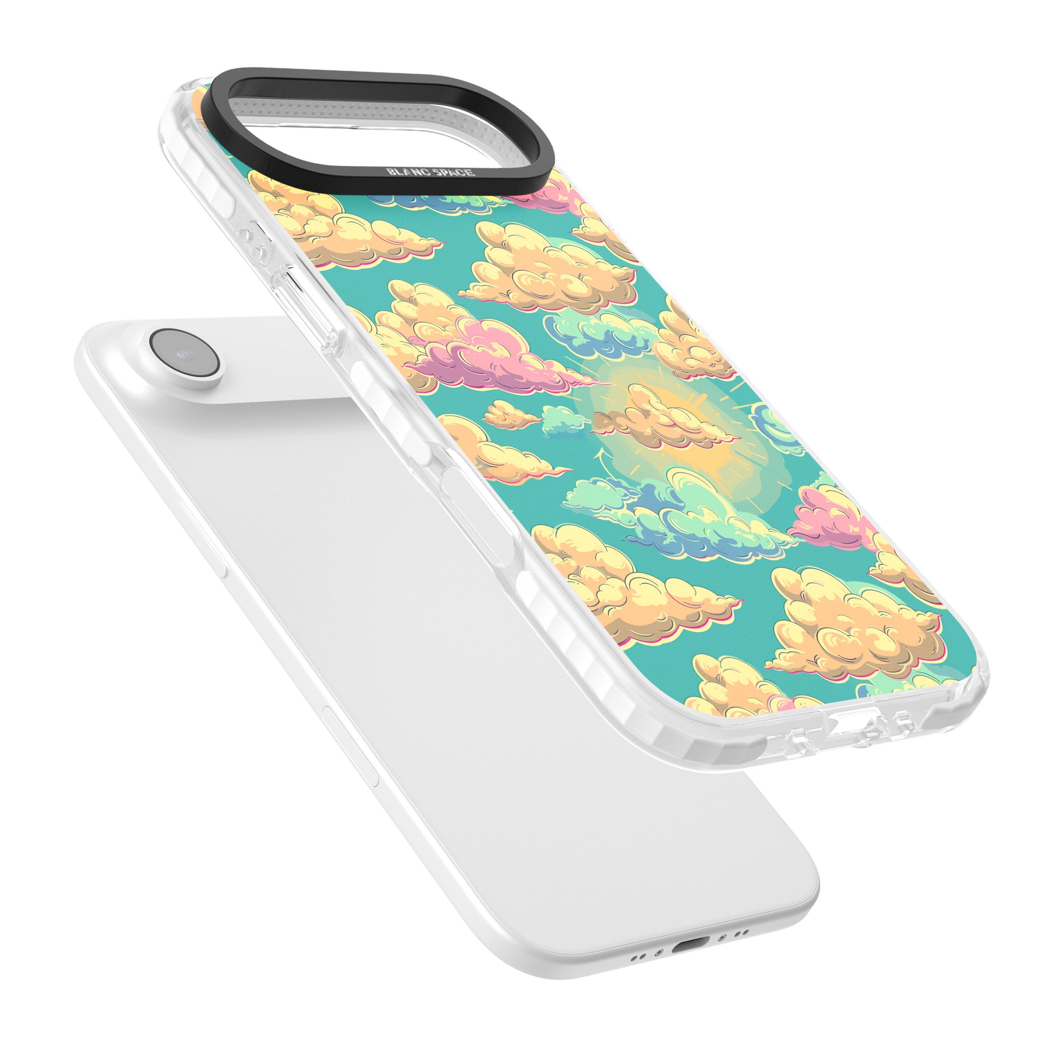 Pastel Clouds iPhone 17 Air Impact Pro Clear Phone Case Colours
