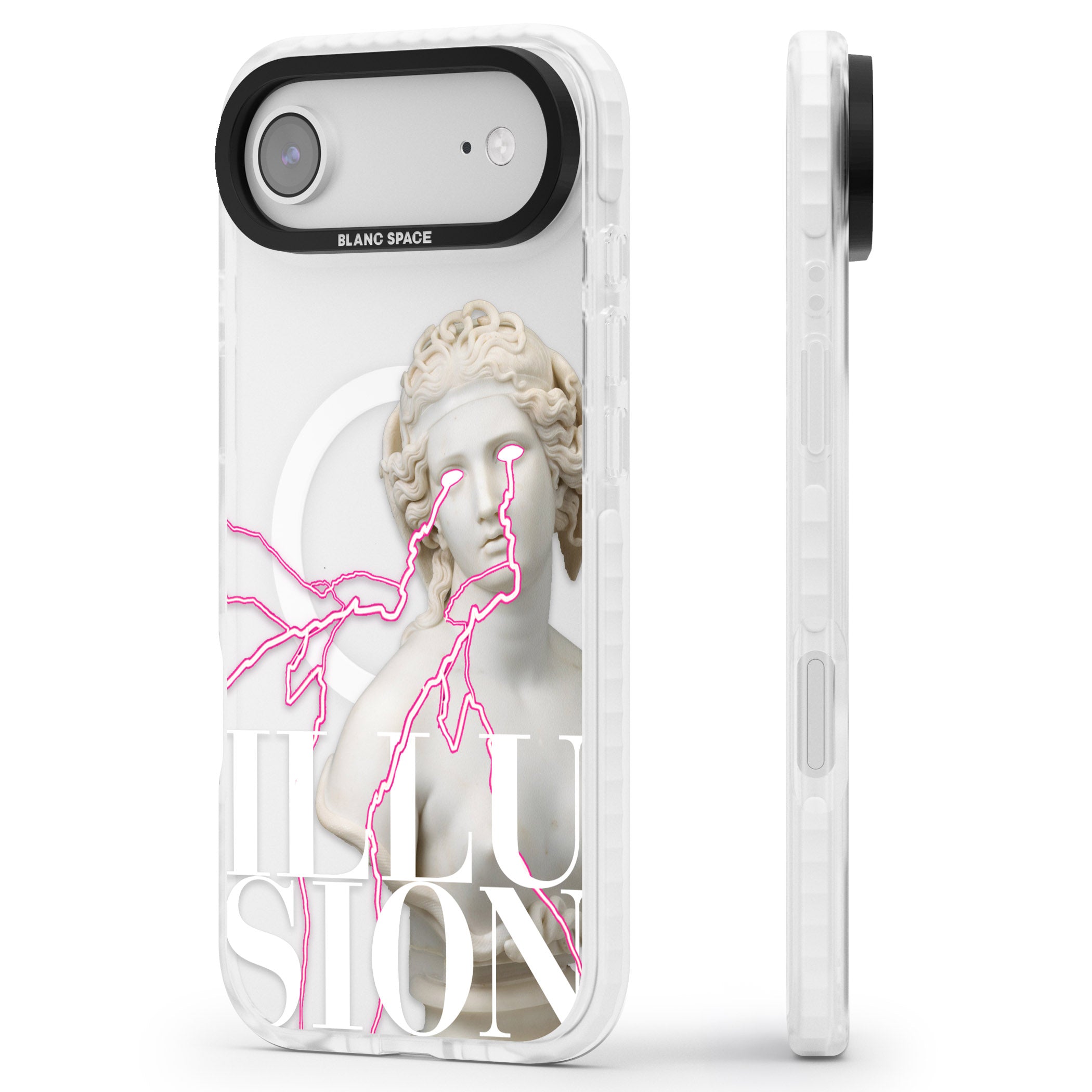 Illusion iPhone 17 Air Impact Pro Clear Phone Case Side Profile