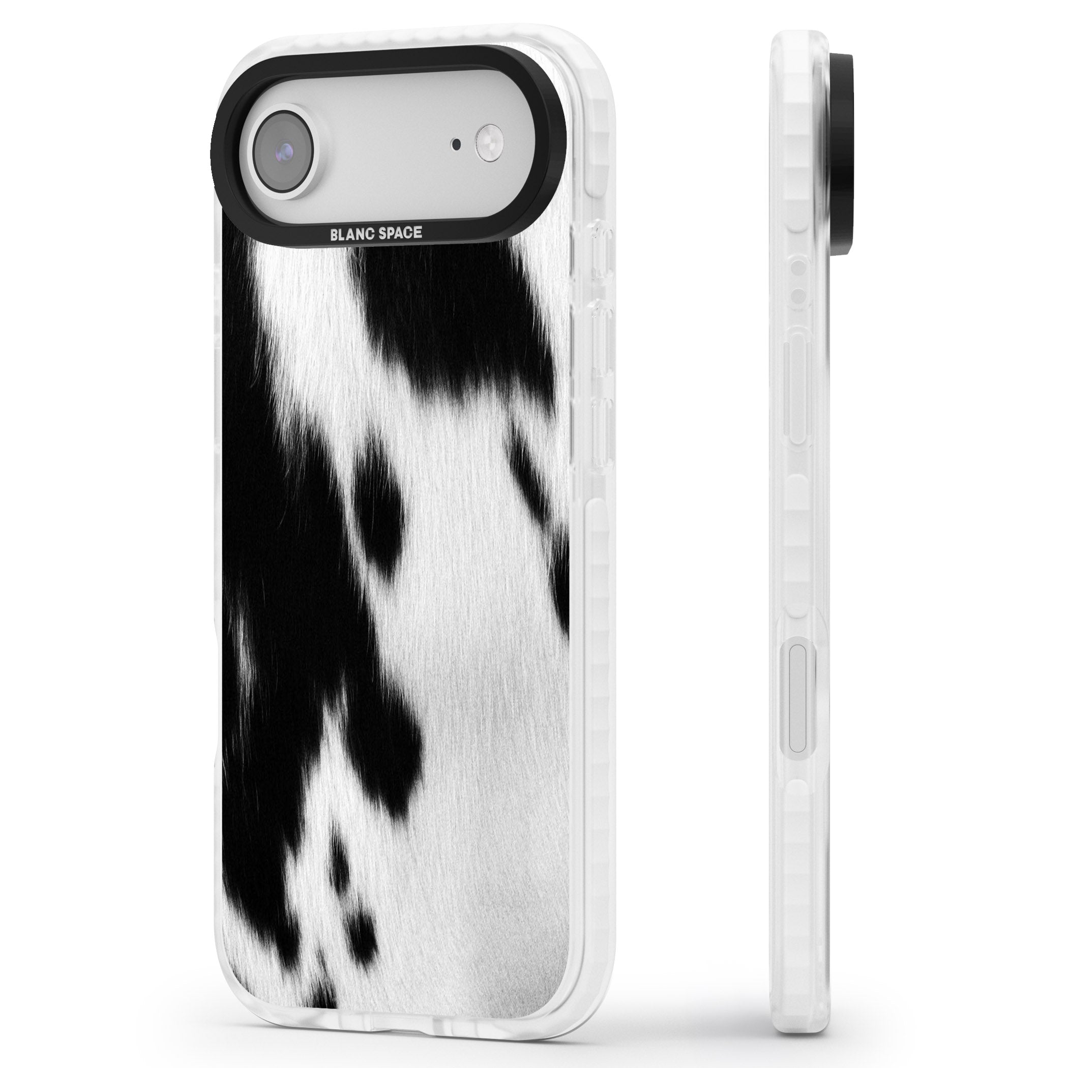 Designer Fashion Cowhide iPhone 17 Air Impact Pro Clear Phone Case Side Profile