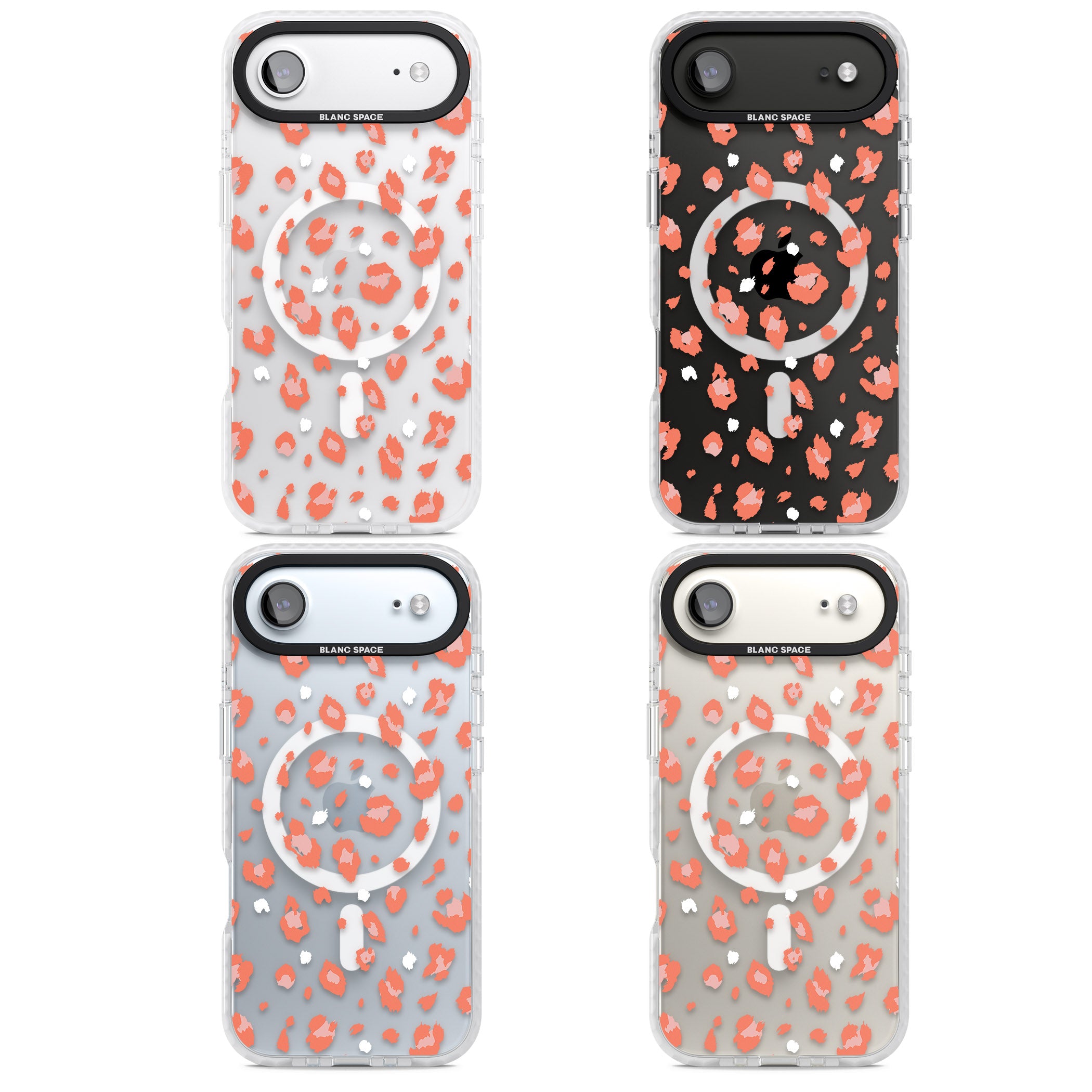 Two Colour Jaguar Transparent Animal Print iPhone 17 Air Impact Pro Clear Phone Case APT Impact Protection