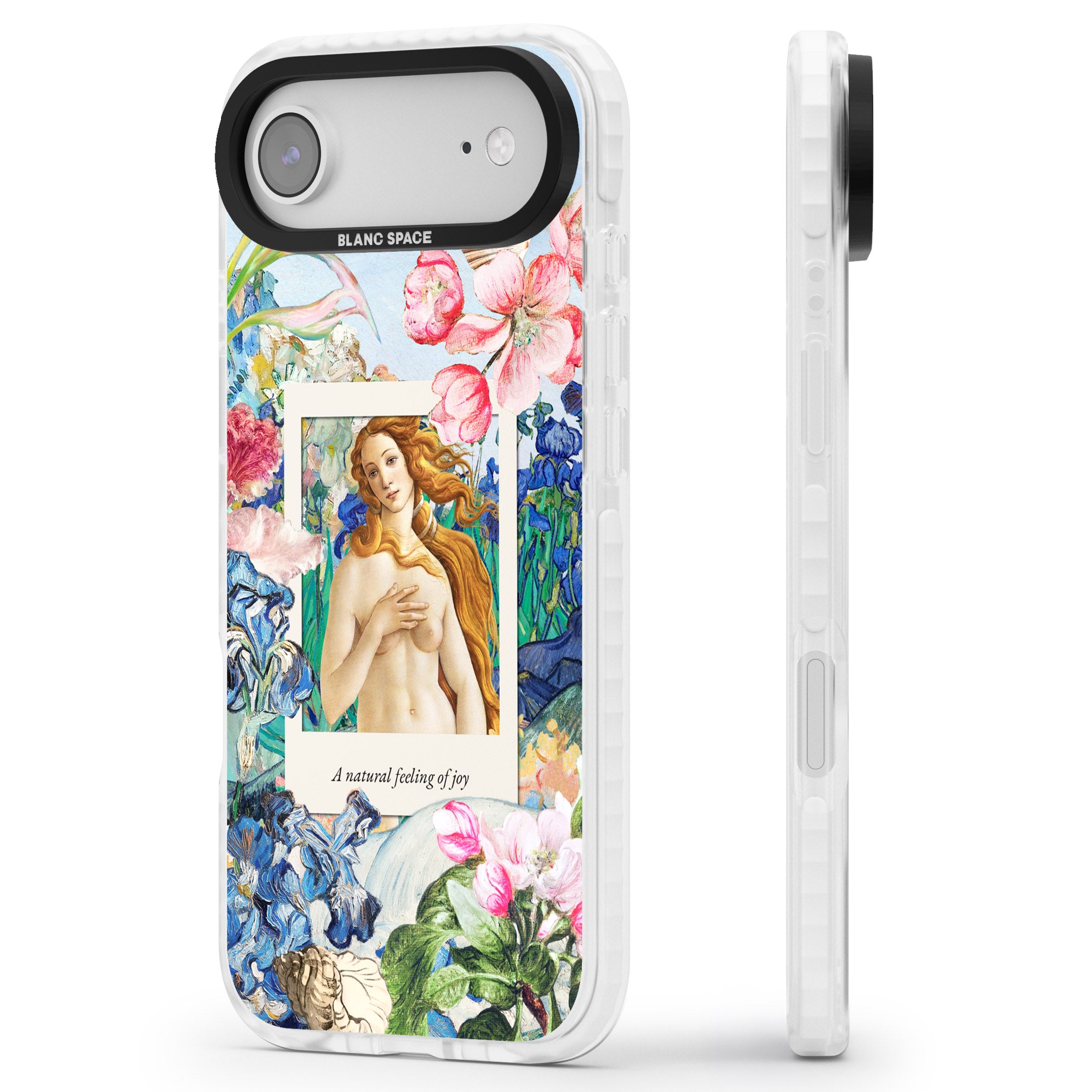 Botticelli Venus iPhone 17 Air Impact Pro Clear Phone Case Side Profile