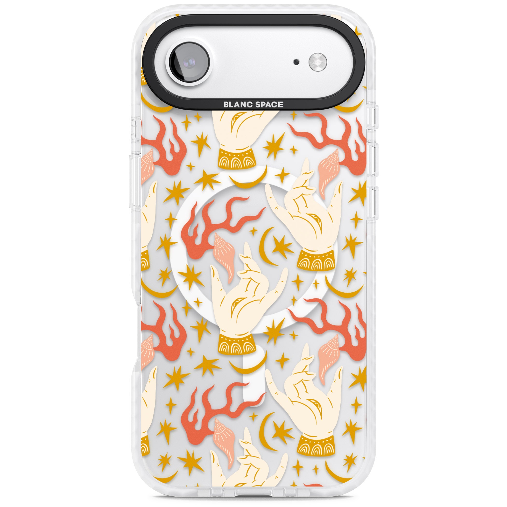 Hand Watcher Pattern iPhone 17 Air Impact Pro Clear Phone Case