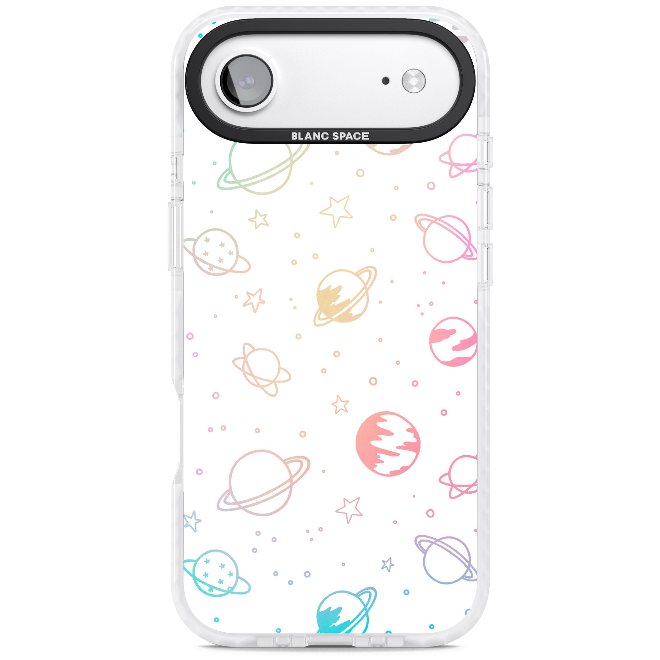Pastel Cosmic Galaxy iPhone 17 Air Impact Pro Clear Phone Case