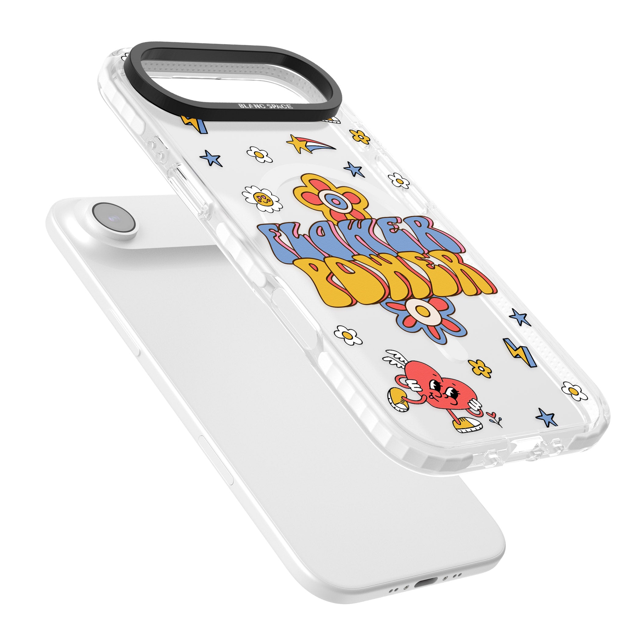 Flower Power iPhone 17 Air Impact Pro Clear Phone Case Colours