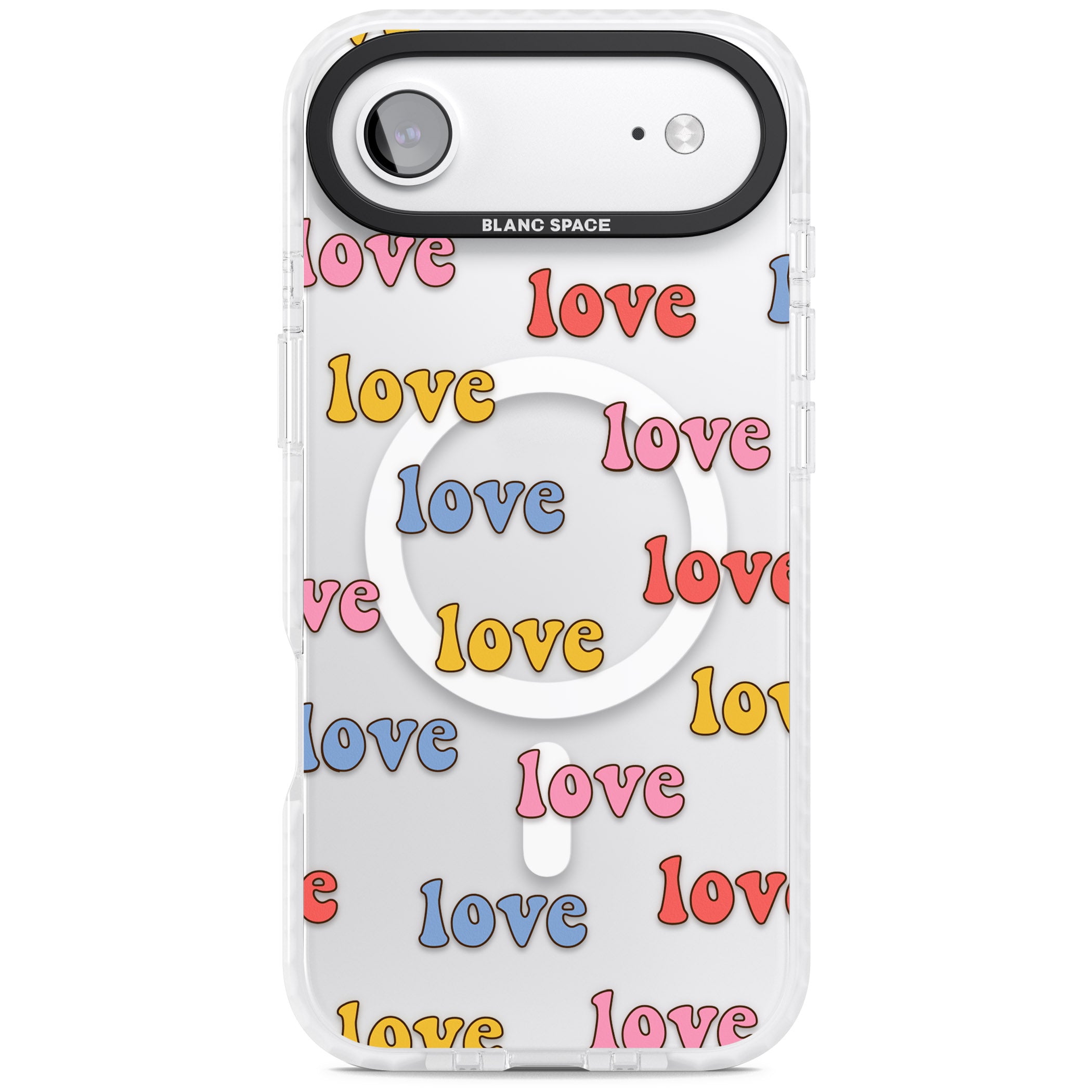 Love Pattern iPhone 17 Air Impact Pro Clear Phone Case