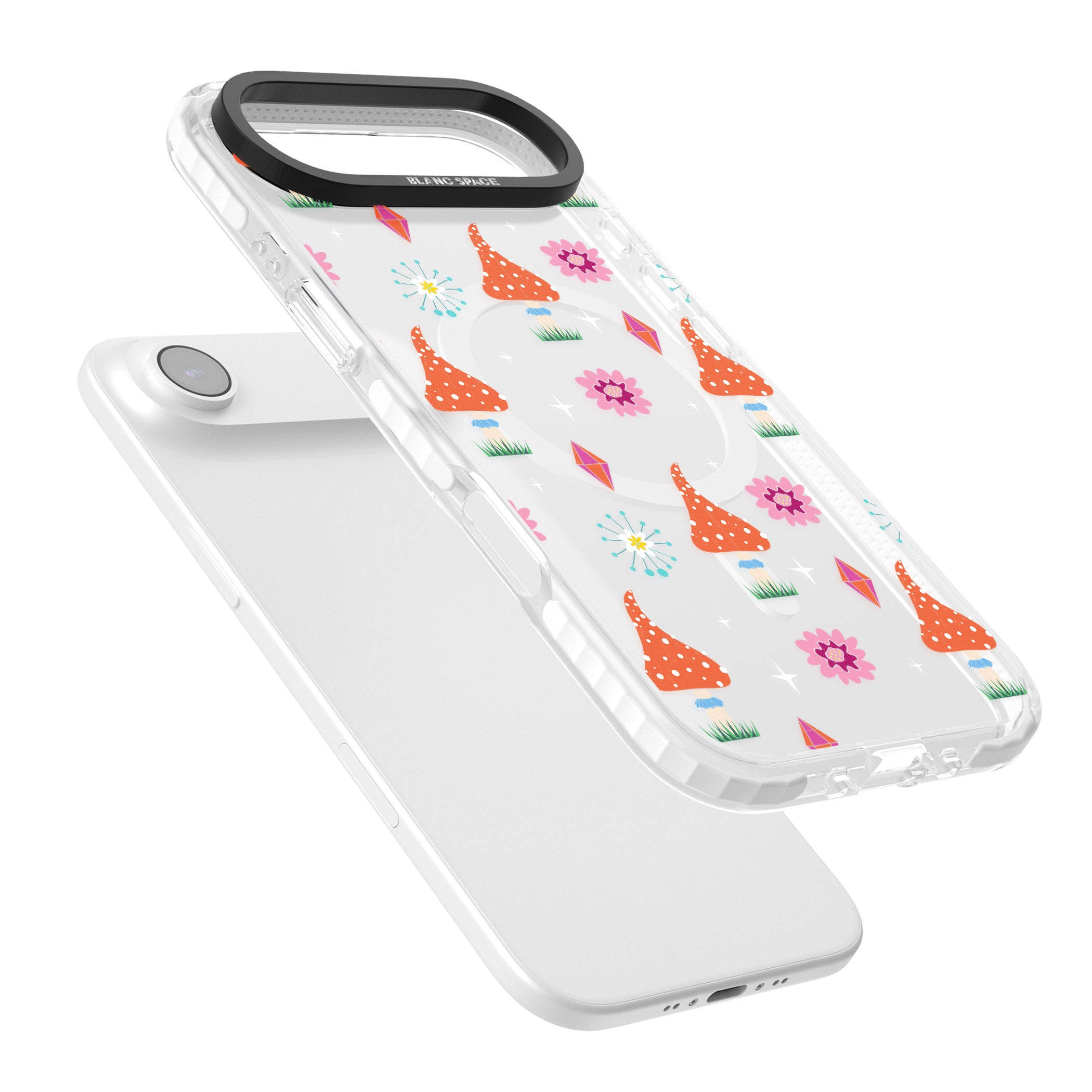 Boho Celestial Mushroom Crystal iPhone 17 Air Impact Pro Clear Phone Case Colours