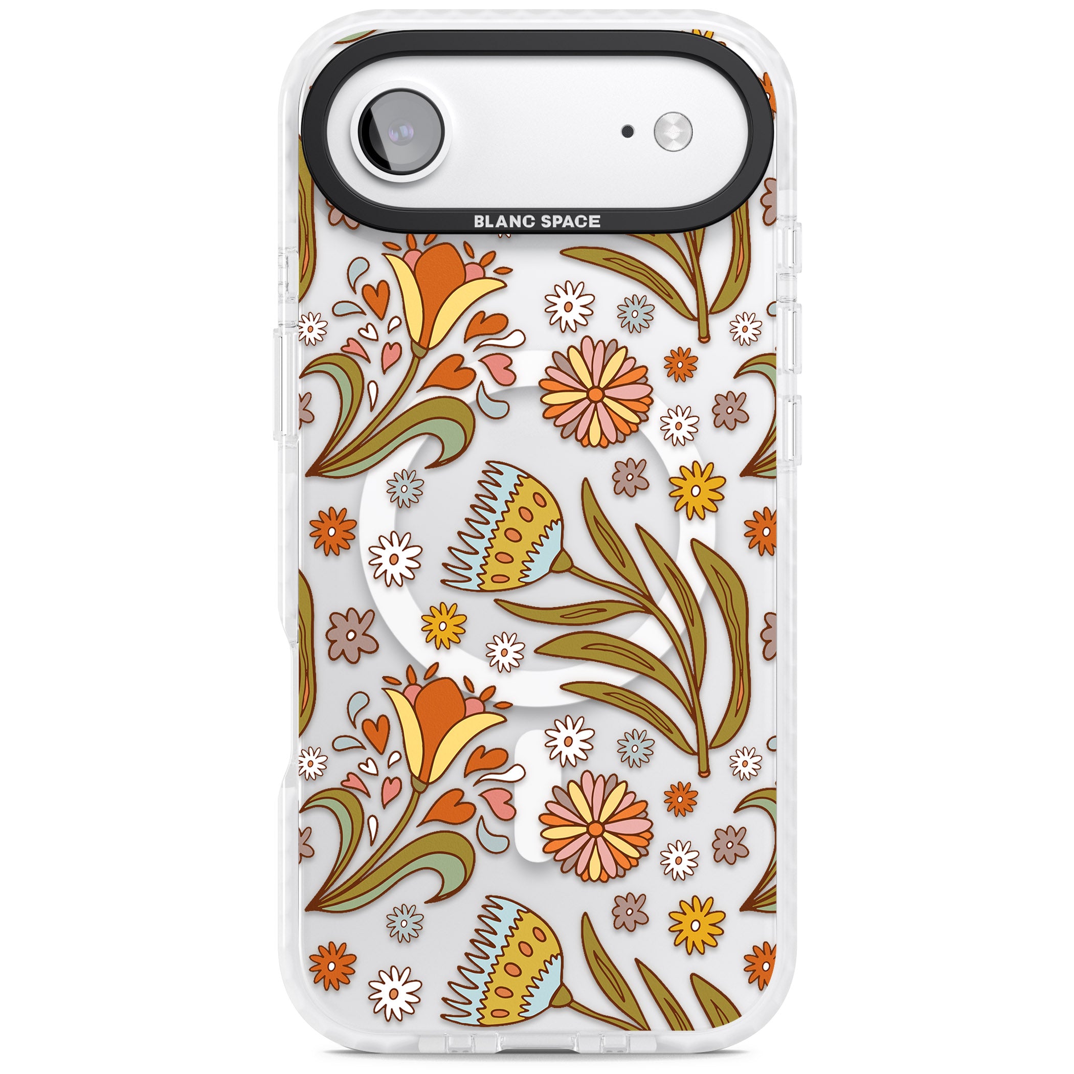 Boho Celestial Wildflower iPhone 17 Air Impact Pro Clear Phone Case