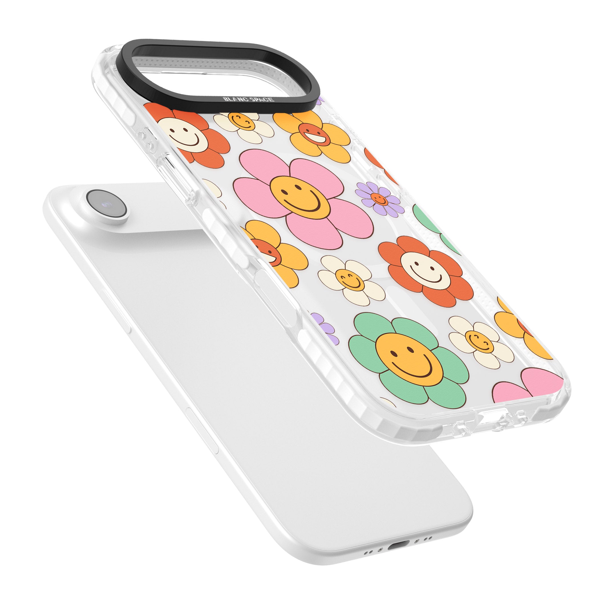 Happy Blossoms iPhone 17 Air Impact Pro Clear Phone Case Colours