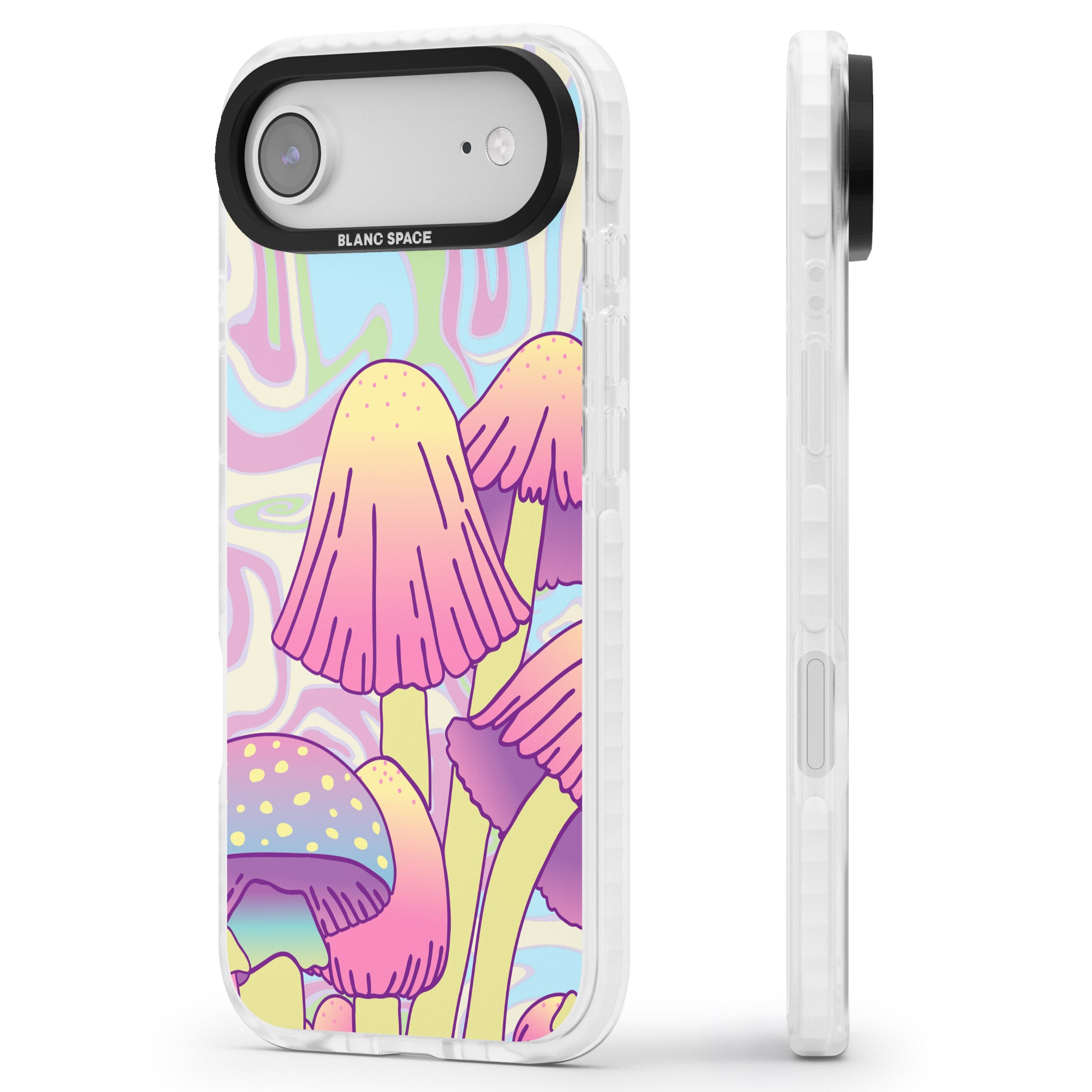 Shroomin' iPhone 17 Air Impact Pro Clear Phone Case Side Profile