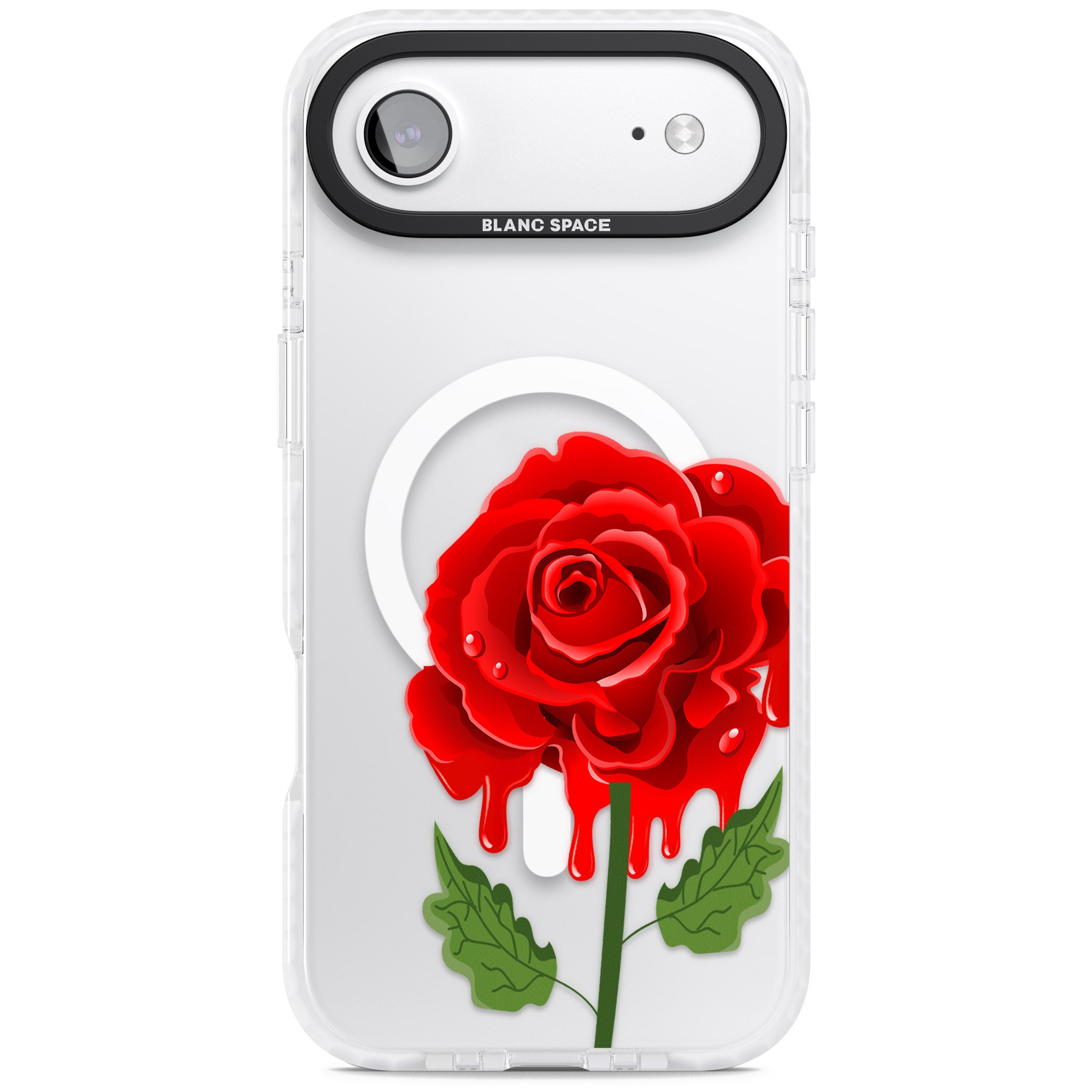 Melting Rose iPhone 17 Air Impact Pro Clear Phone Case