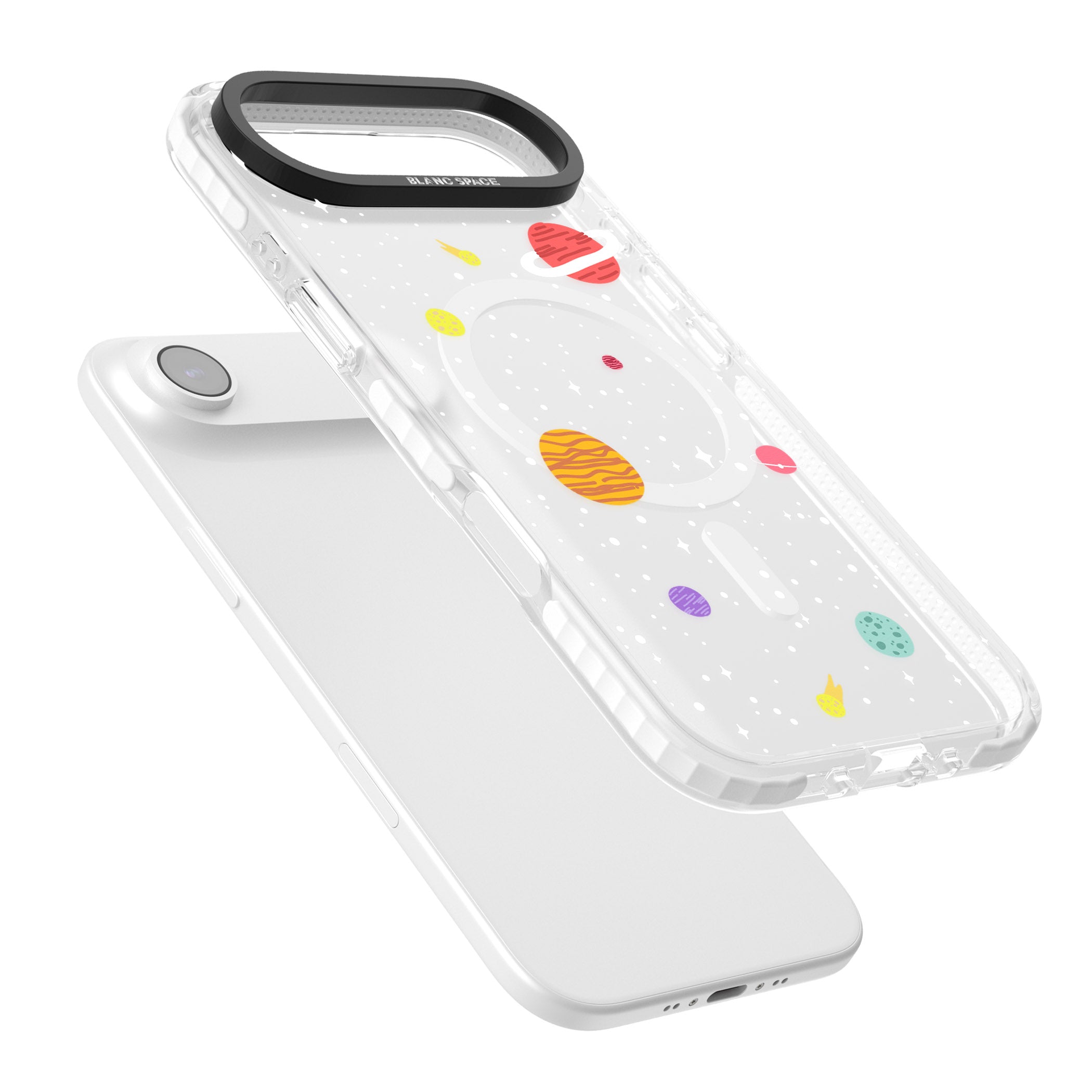 Cute Cartoon Planets (Clear) iPhone 17 Air Impact Pro Clear Phone Case Colours