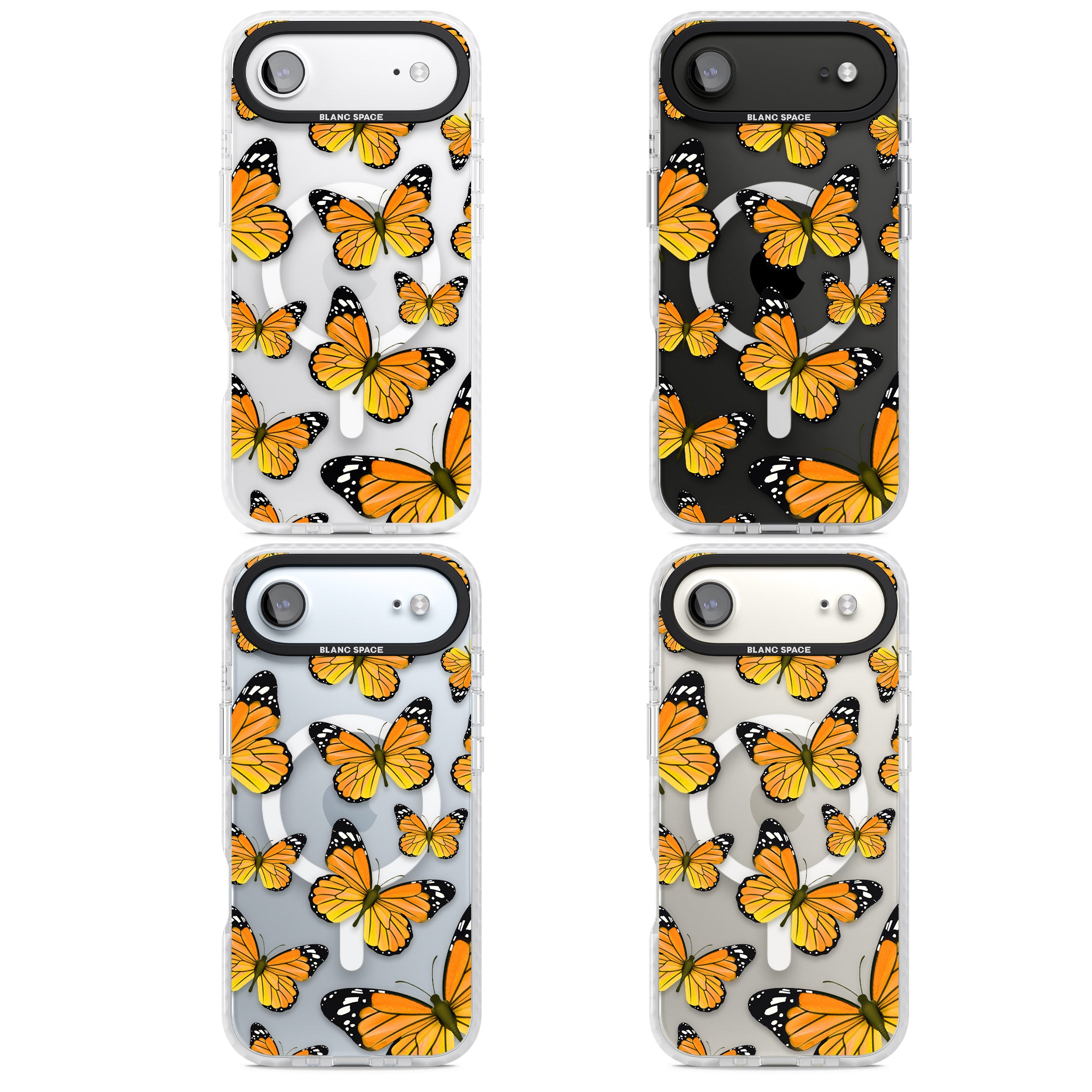 Sun Yellow Butterflies iPhone 17 Air Impact Pro Clear Phone Case APT Impact Protection