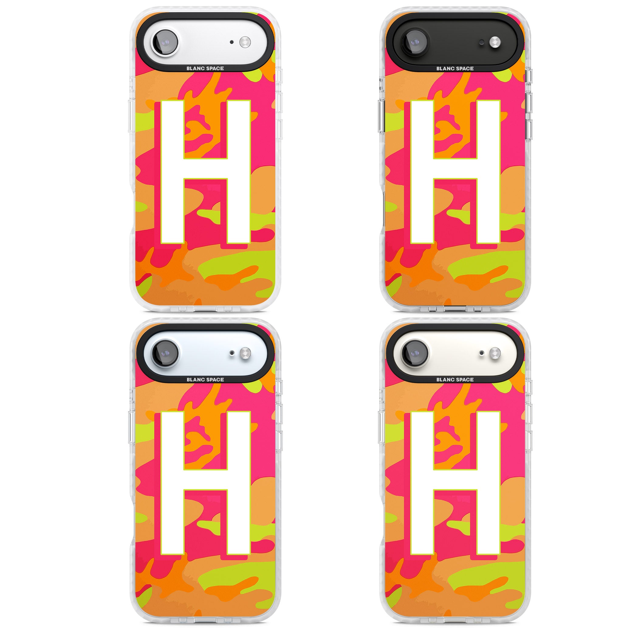 Personalised Neon Camo iPhone 17 Air Impact Pro Clear Phone Case APT Impact Protection