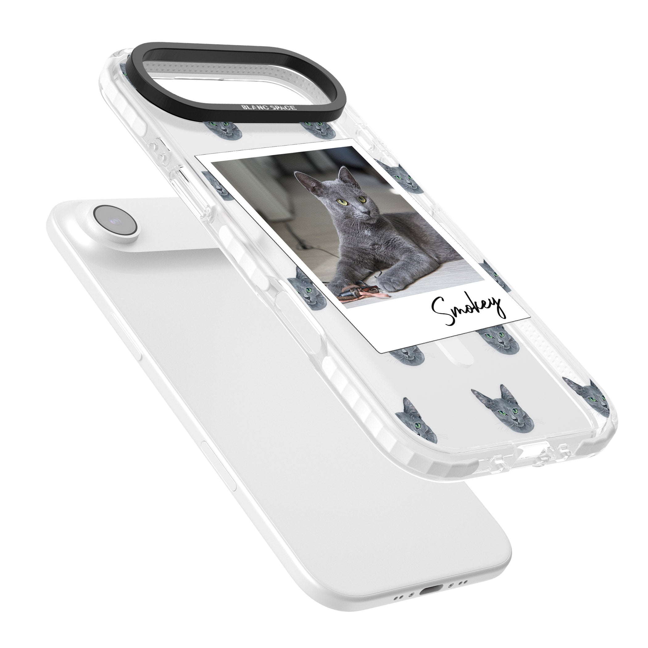 Personalised Korat Cat Photo iPhone 17 Air Impact Pro Clear Phone Case Colours
