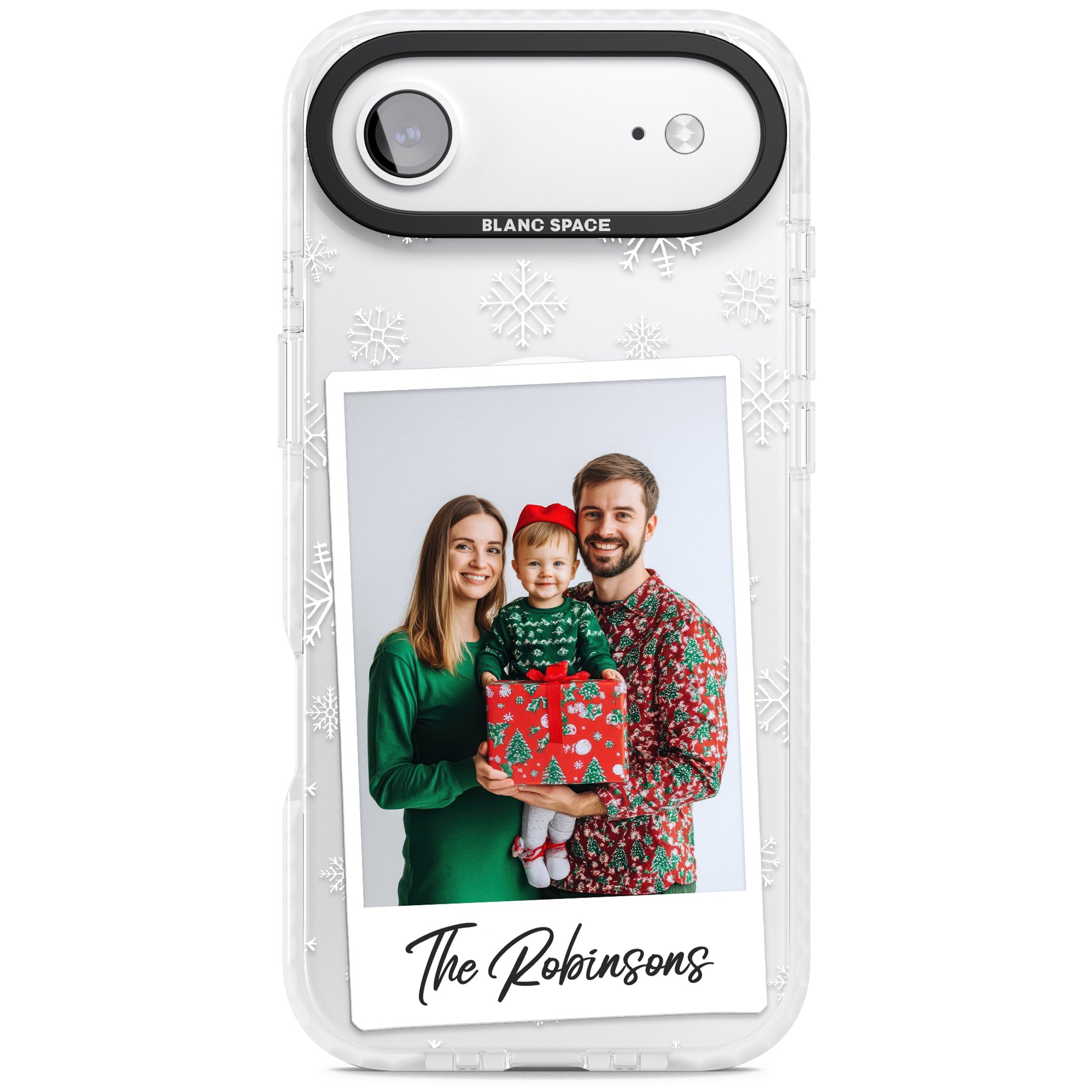 Personalised Snowflake Photo iPhone 17 Air Impact Pro Clear Phone Case