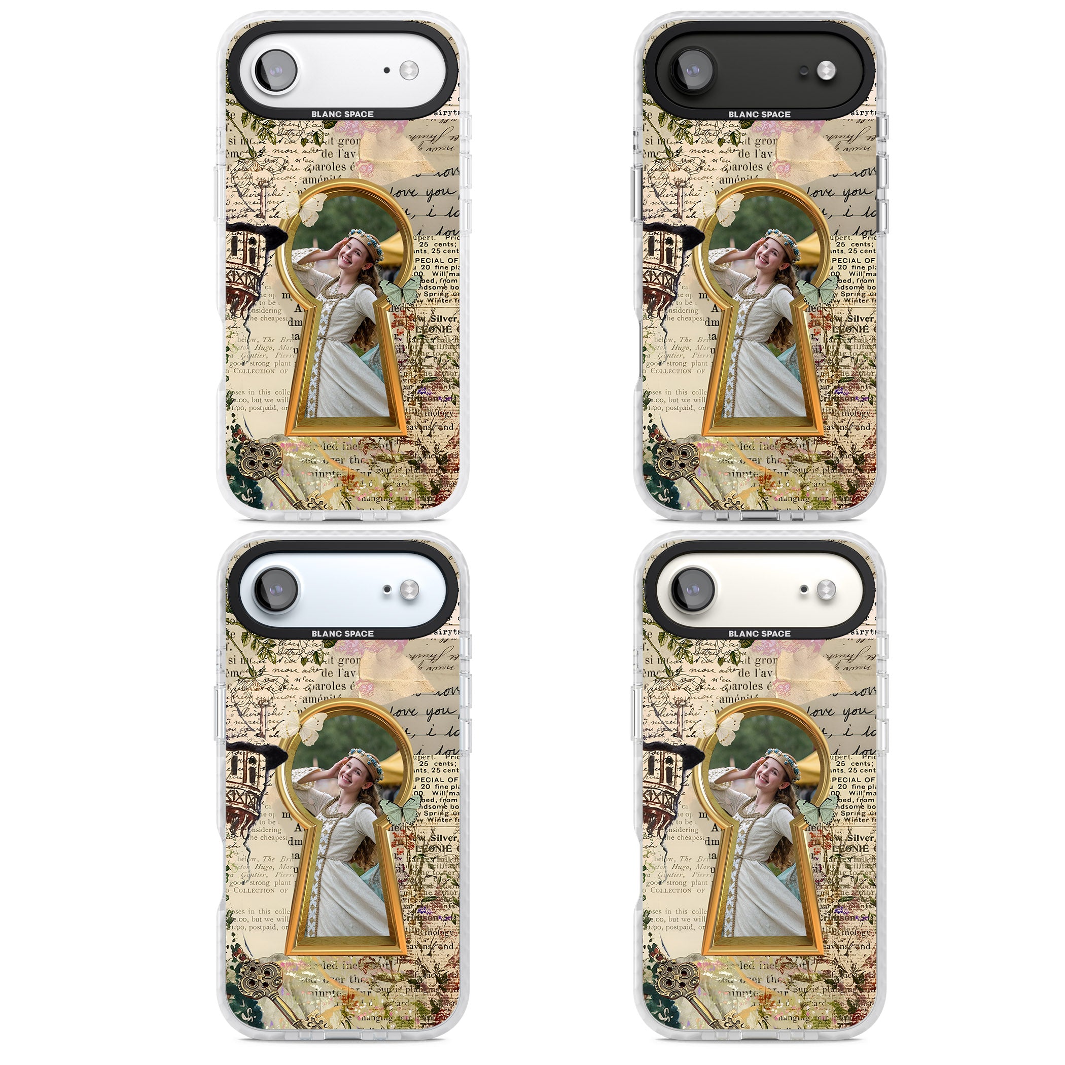 Personalised Bookpage Keyhole Frame iPhone 17 Air Impact Pro Clear Phone Case APT Impact Protection