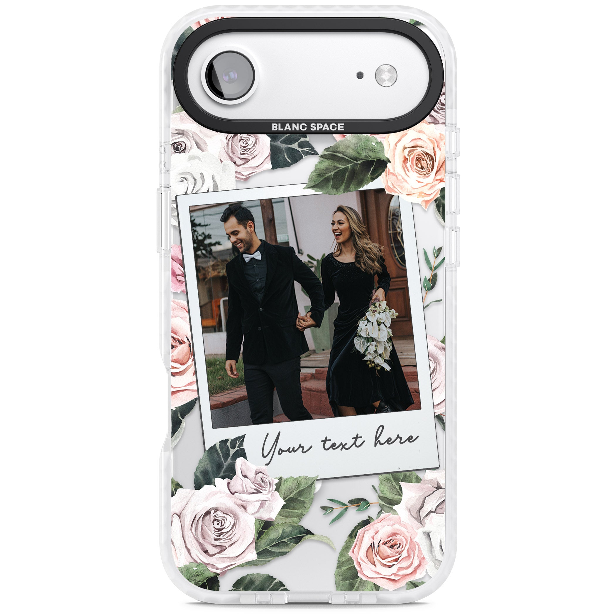 Personalised Floral Instant Camera Photo iPhone 17 Air Impact Pro Clear Phone Case