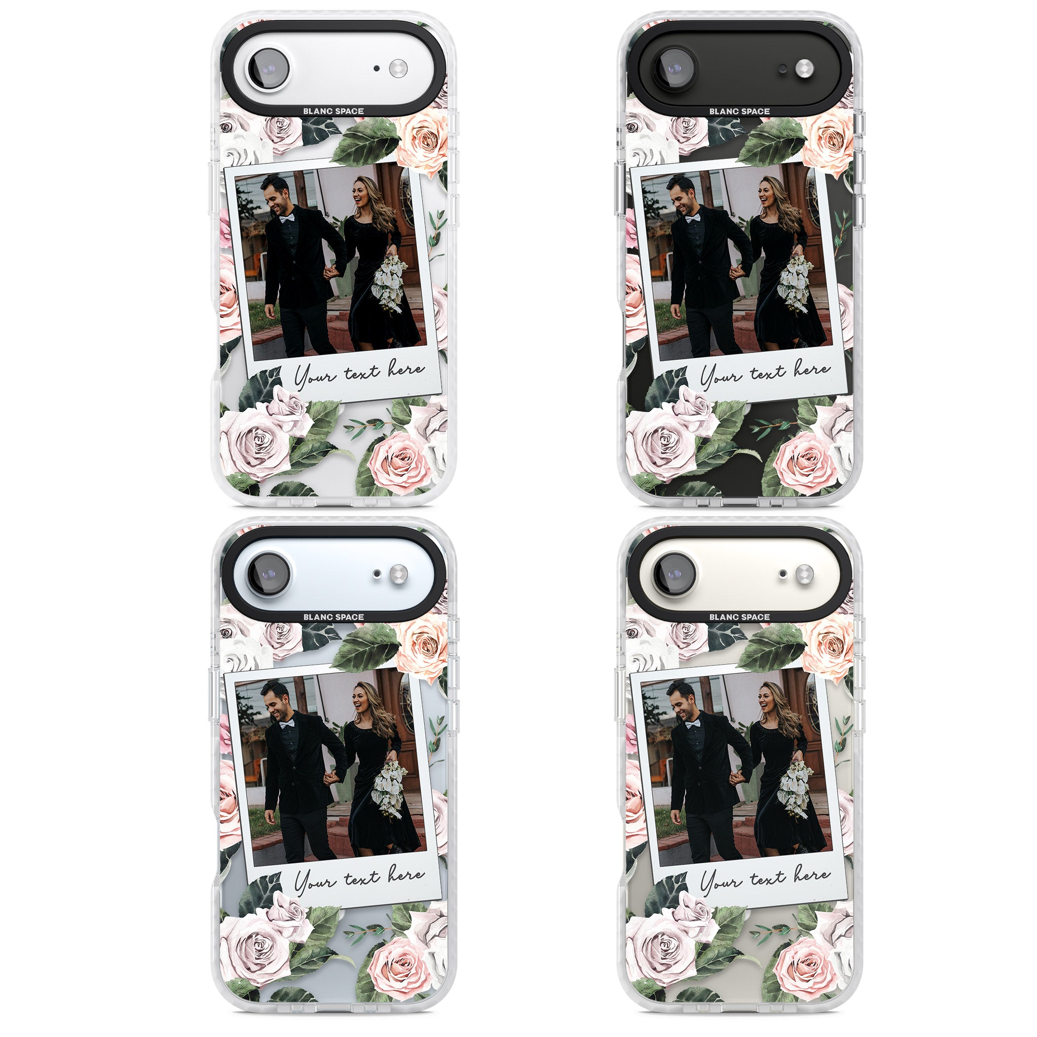 Personalised Floral Instant Camera Photo iPhone 17 Air Impact Pro Clear Phone Case APT Impact Protection